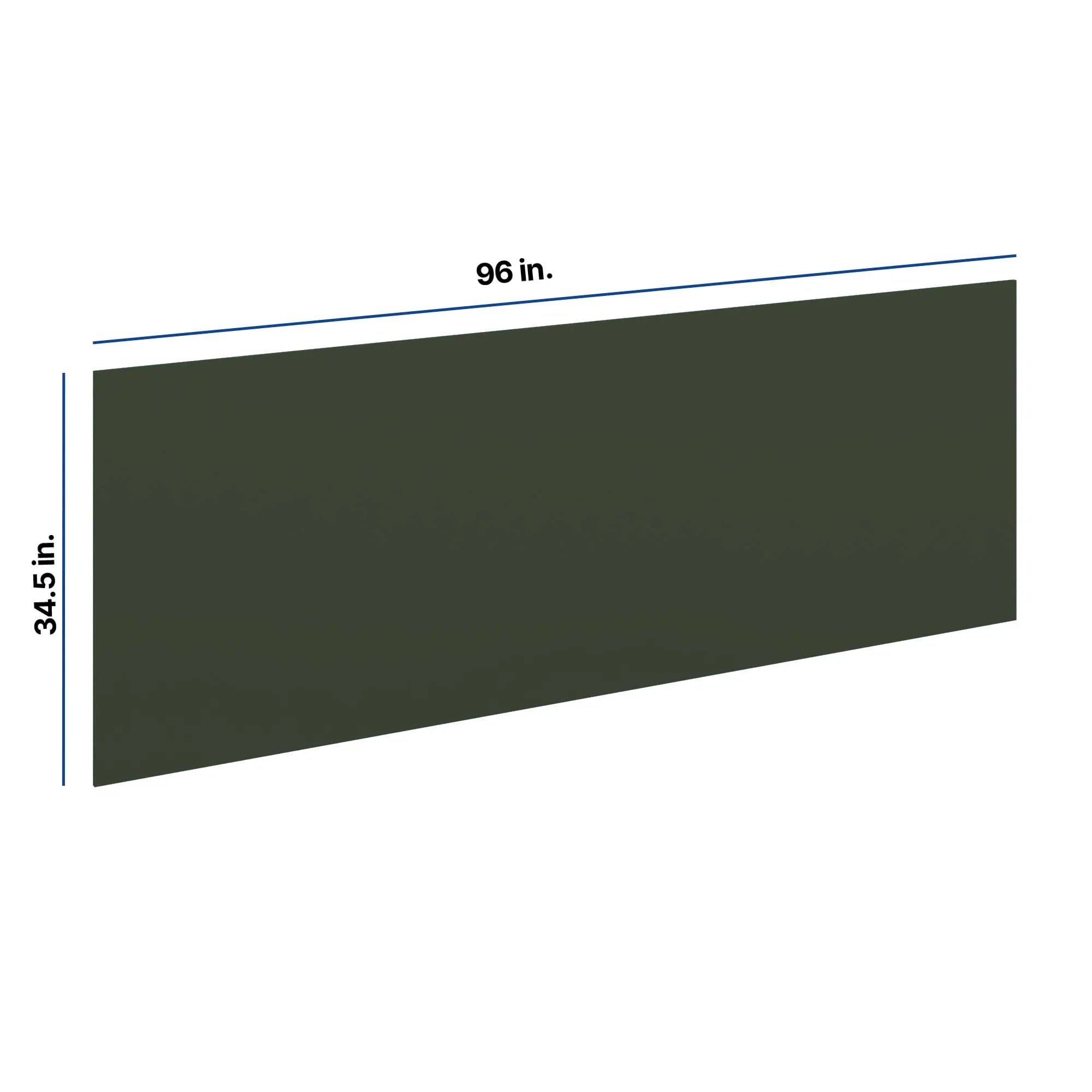 Modernform Cabinet Slim Sage Green 1/4" W X 34 1/2" H X 96" D Tall Back Panels