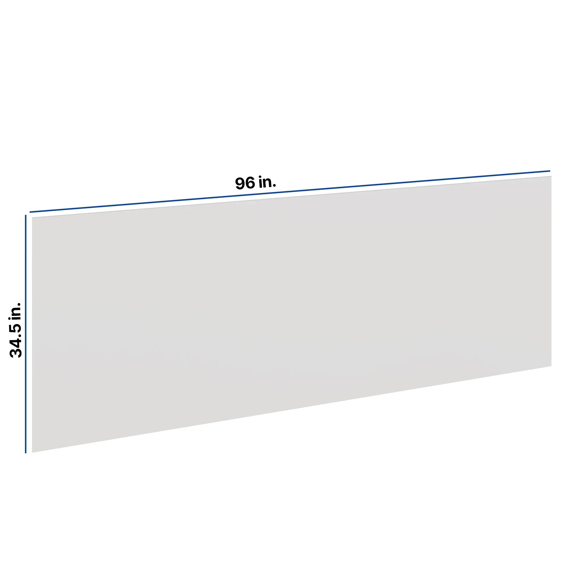 Modernform Cabinet White Shaker 1/2" W X 34 1/2" H X 96" D Tall Back Panels