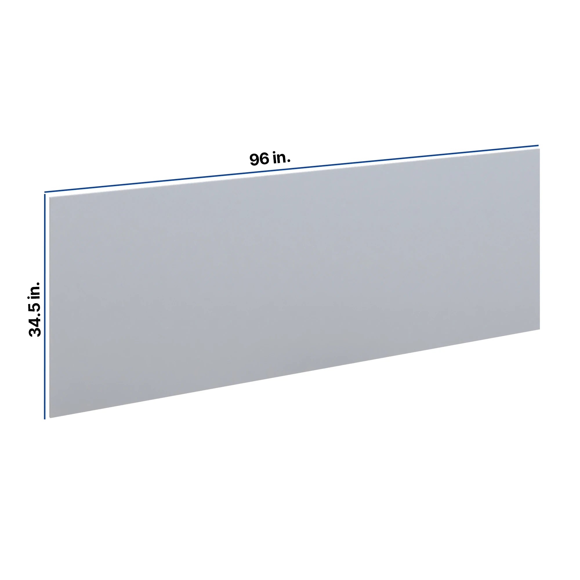 Modernform Cabinet Grey Shaker 1/4" W X 34 1/2" H X 96" D Tall Back Panels