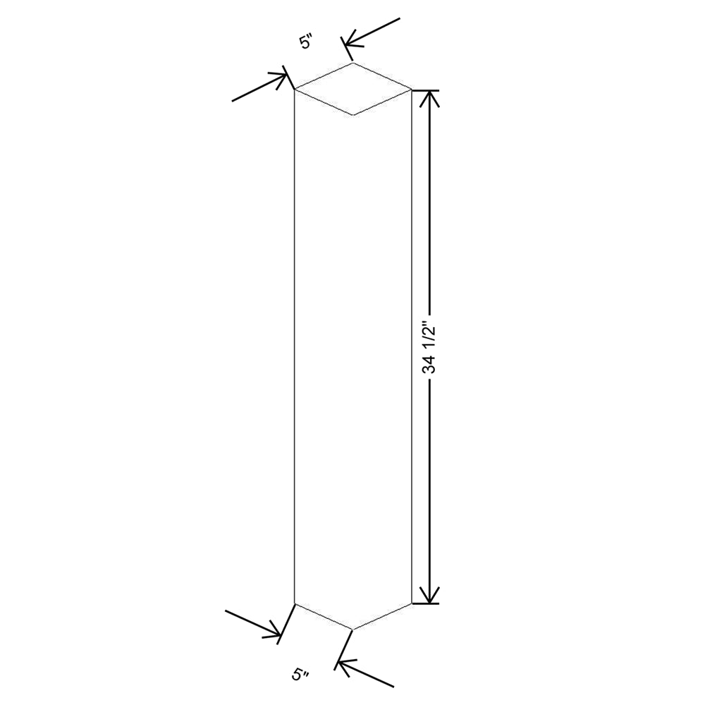 CNC Luxor Harvest 5" W X 34 1/2" H Large Post