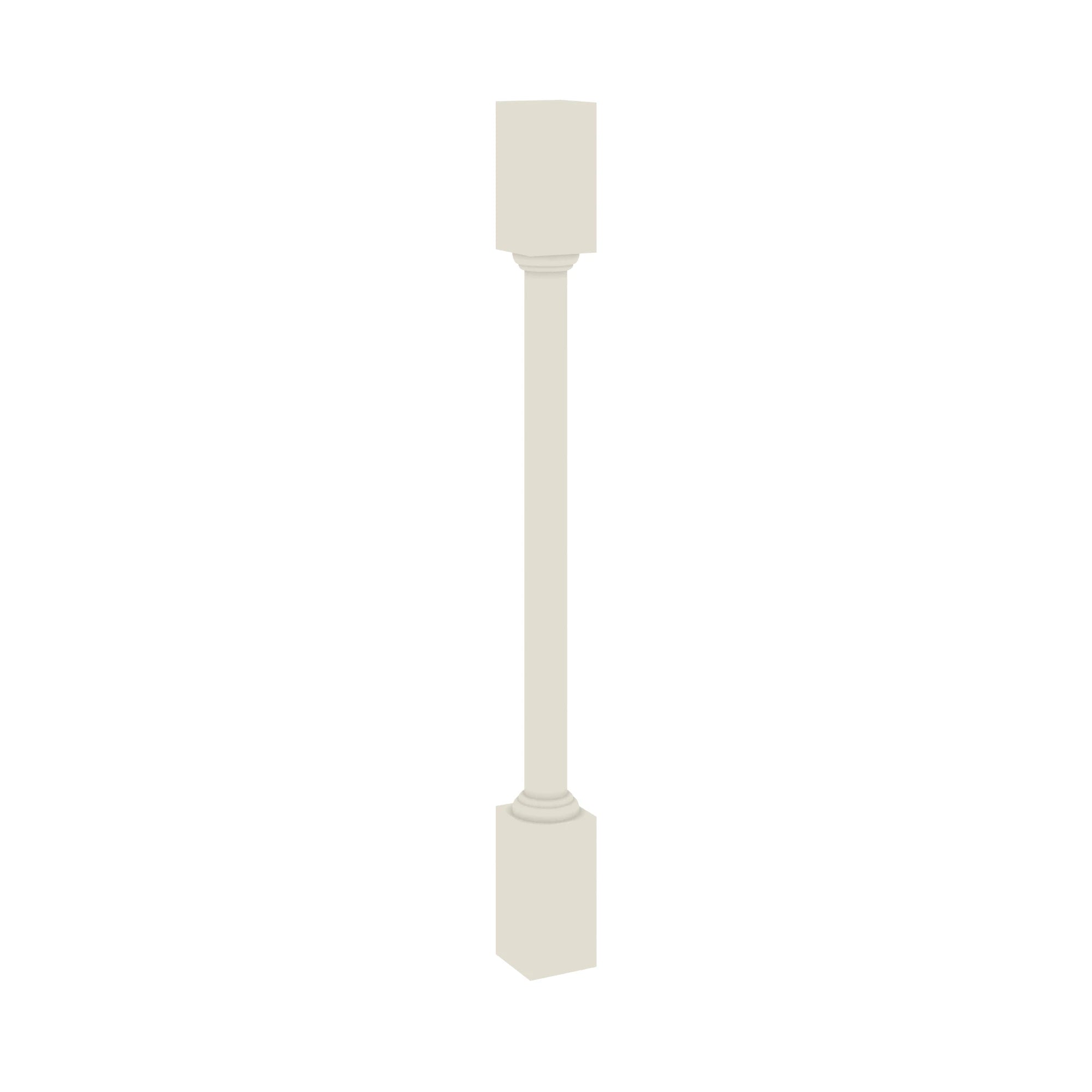 Modernform Cabinet Slim Dove White 3" W X 34 1/2" H X 3" D Turn Post