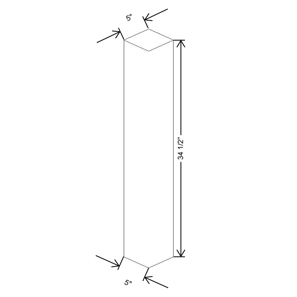 CNC Concord Elegant Dove 5" W X 34 1/2" H Large Post