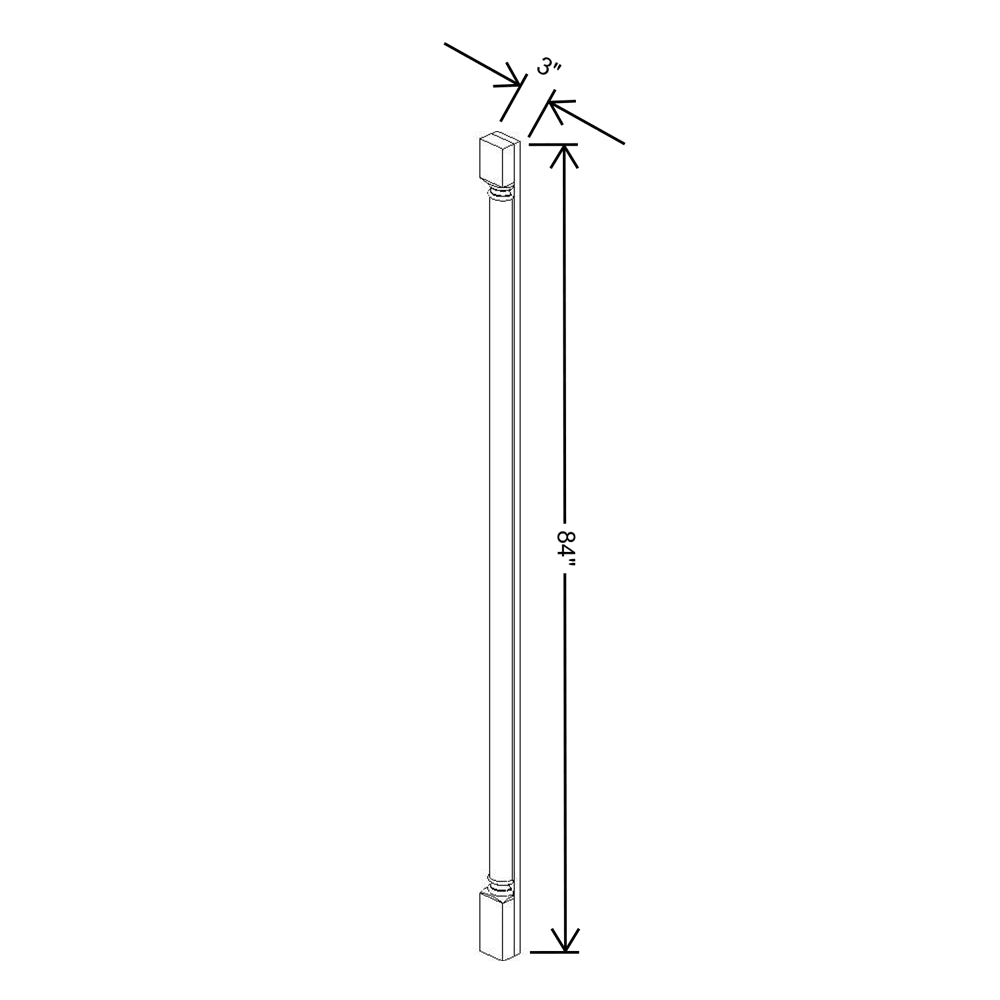 Fabuwood Allure Luna Dove 84"H Pilaster