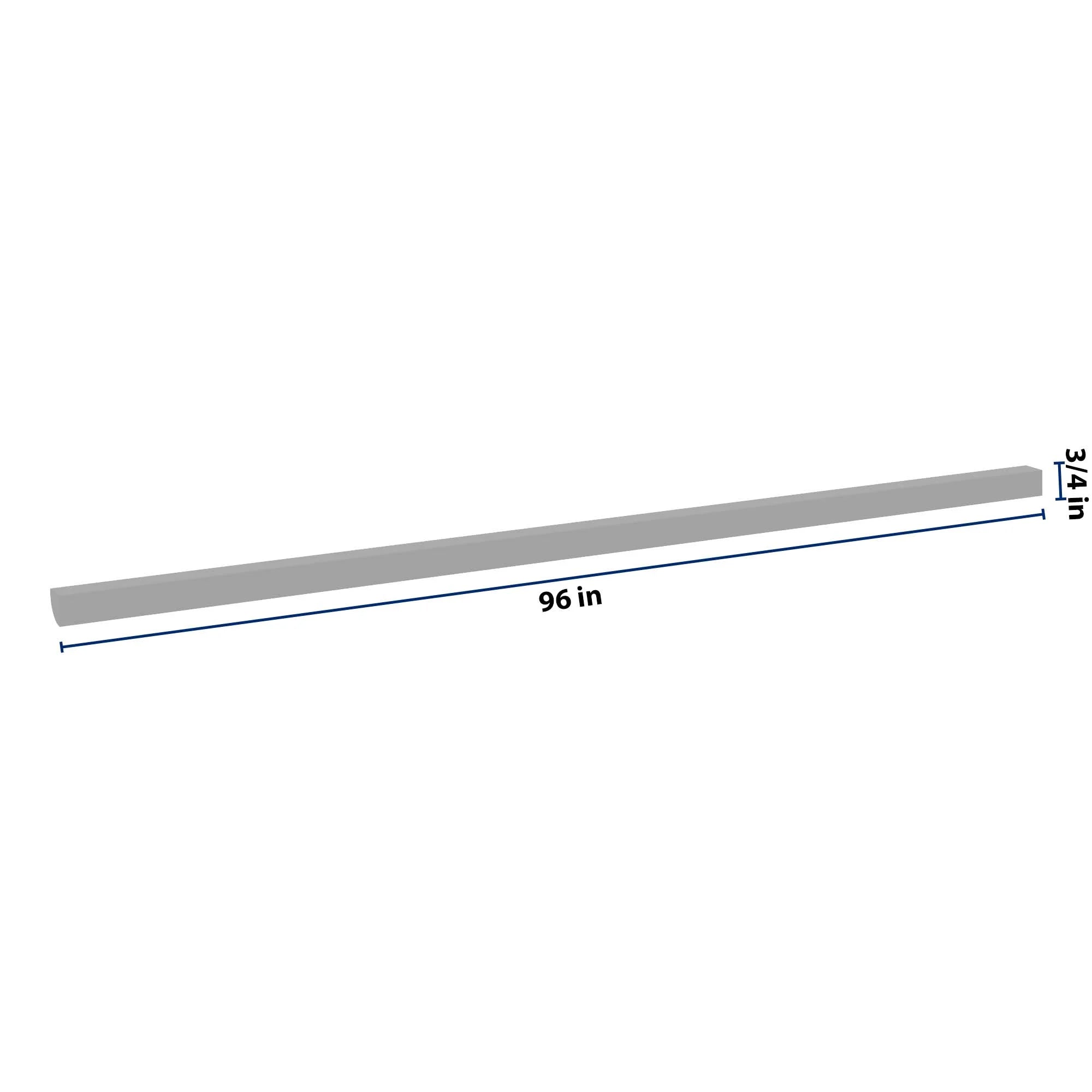 J&K Castle Grey S5 96" W Quarter Round Molding