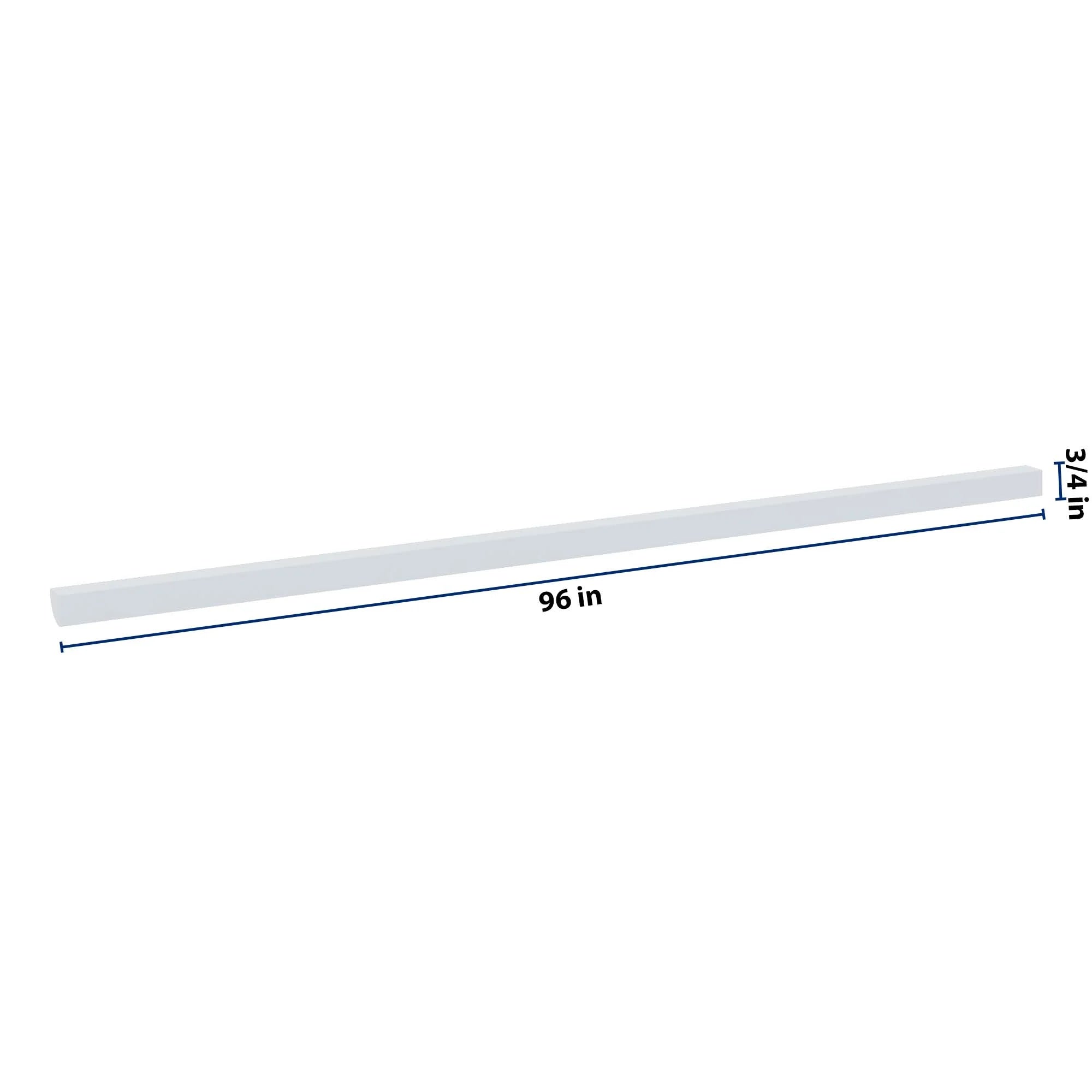 J&K White Shaker S8 96" W Quarter Round Molding