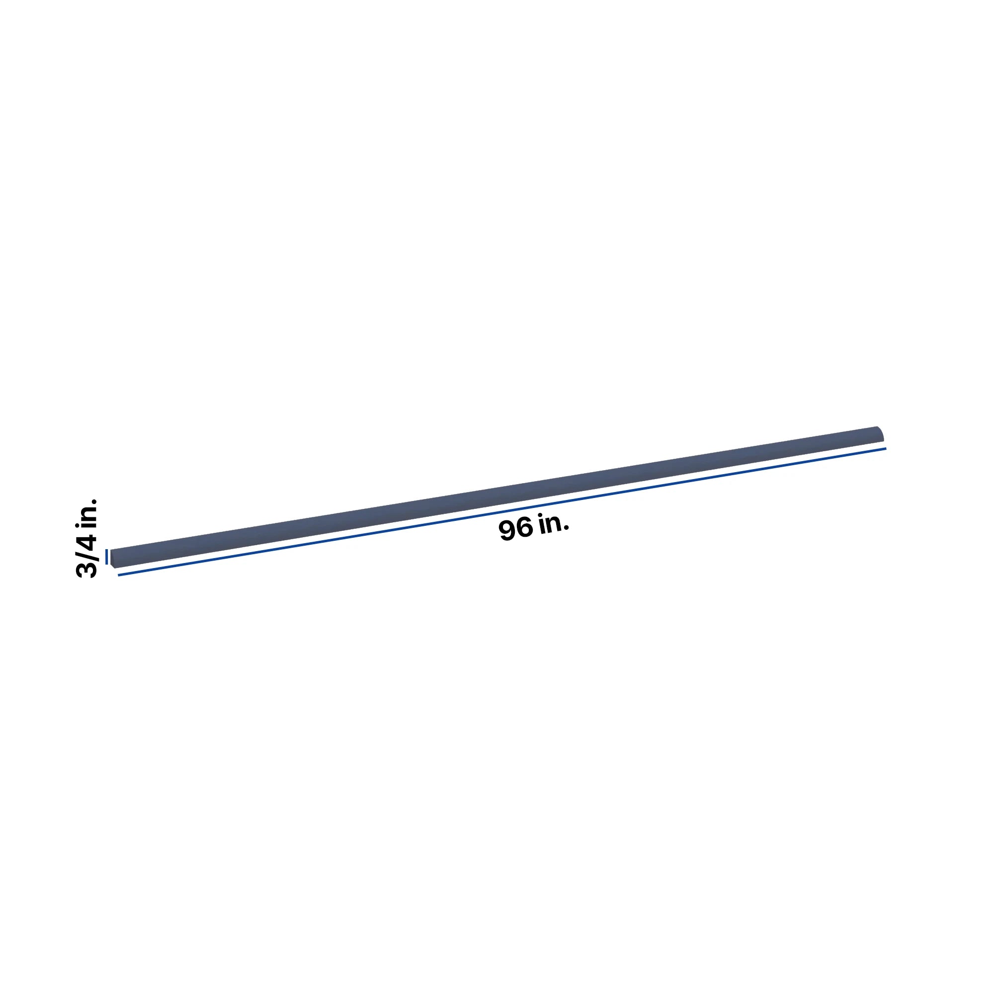 Modernform Cabinet Signature Blue 96" W X 3/4" H X 3/4" D Quarter Round Molding