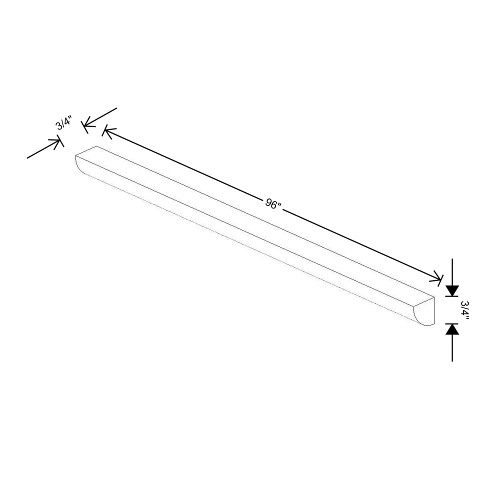 Fabuwood Value Premium Hallmark Frost 96" Width Quarter Round Molding {N/A w/Value line}