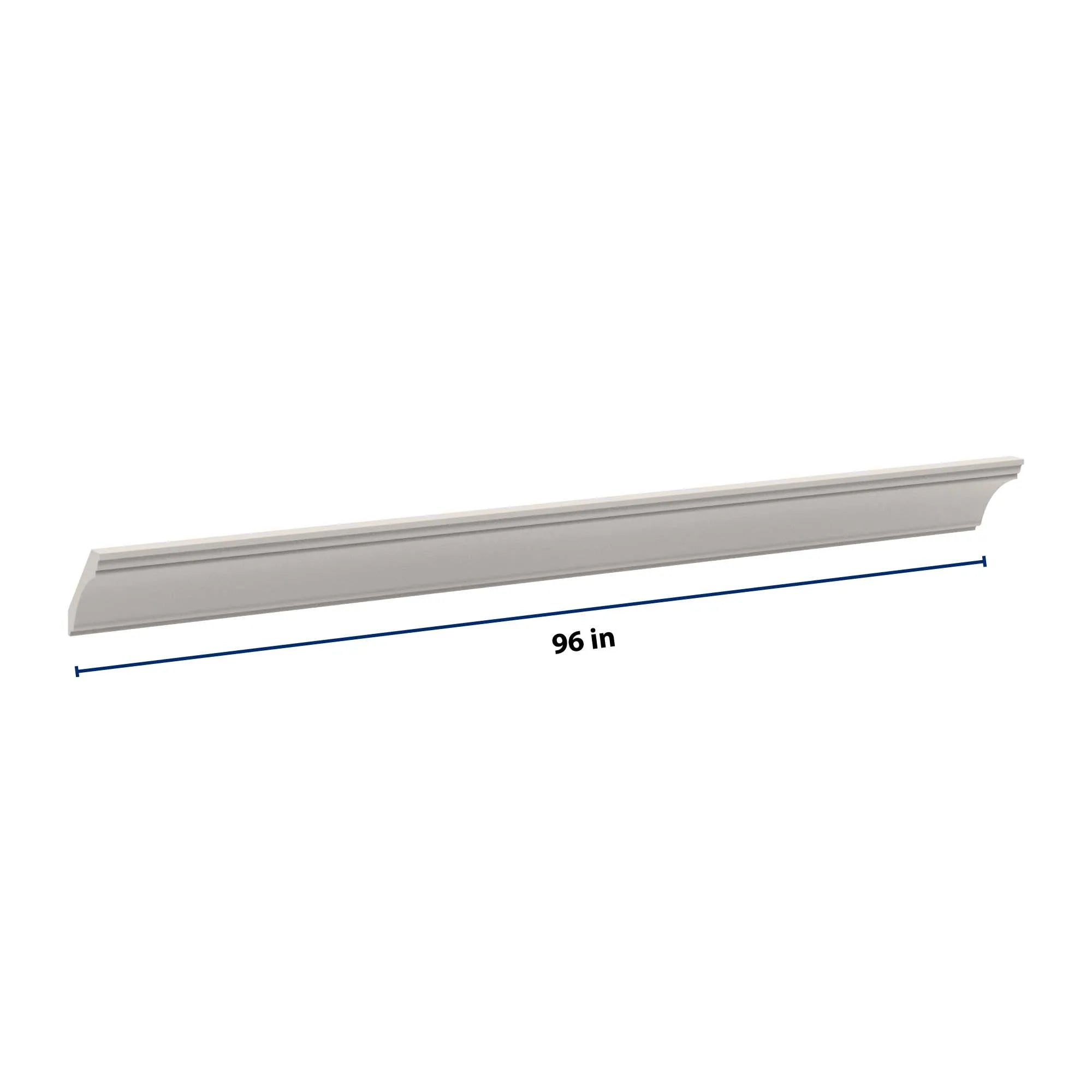 cnc luxor 5 piece misty grey 96 w x 3 1 8 h x 2 1 8 d royal cove crown molding