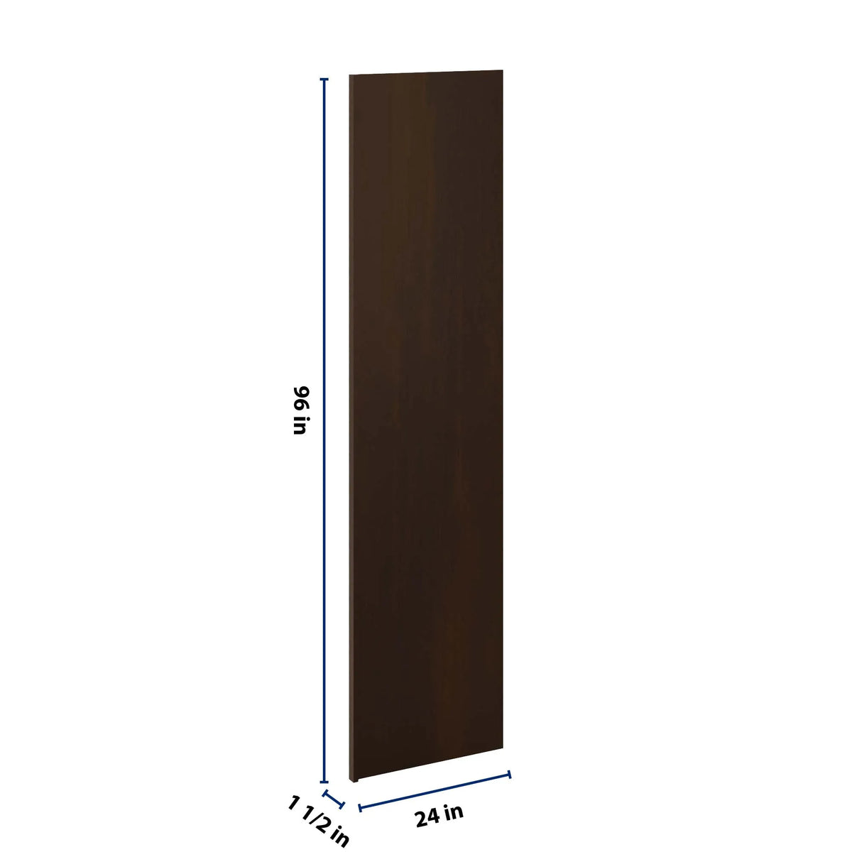 CNC Luxor 5-Piece Espresso 1 1/2" W X 96" H X 24" D Refrigerator End Panel
