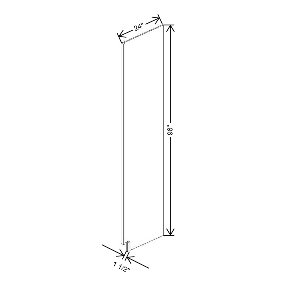 CNC Luxor Harvest 1 1/2" W X 96" H X 24" D Refrigerator End Panel