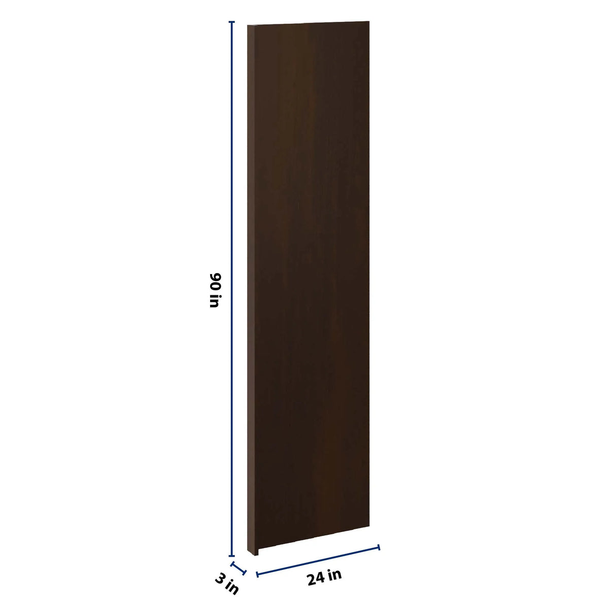 CNC Luxor 5-Piece Espresso 3" W X 90" H X 24" D Refrigerator End Panel