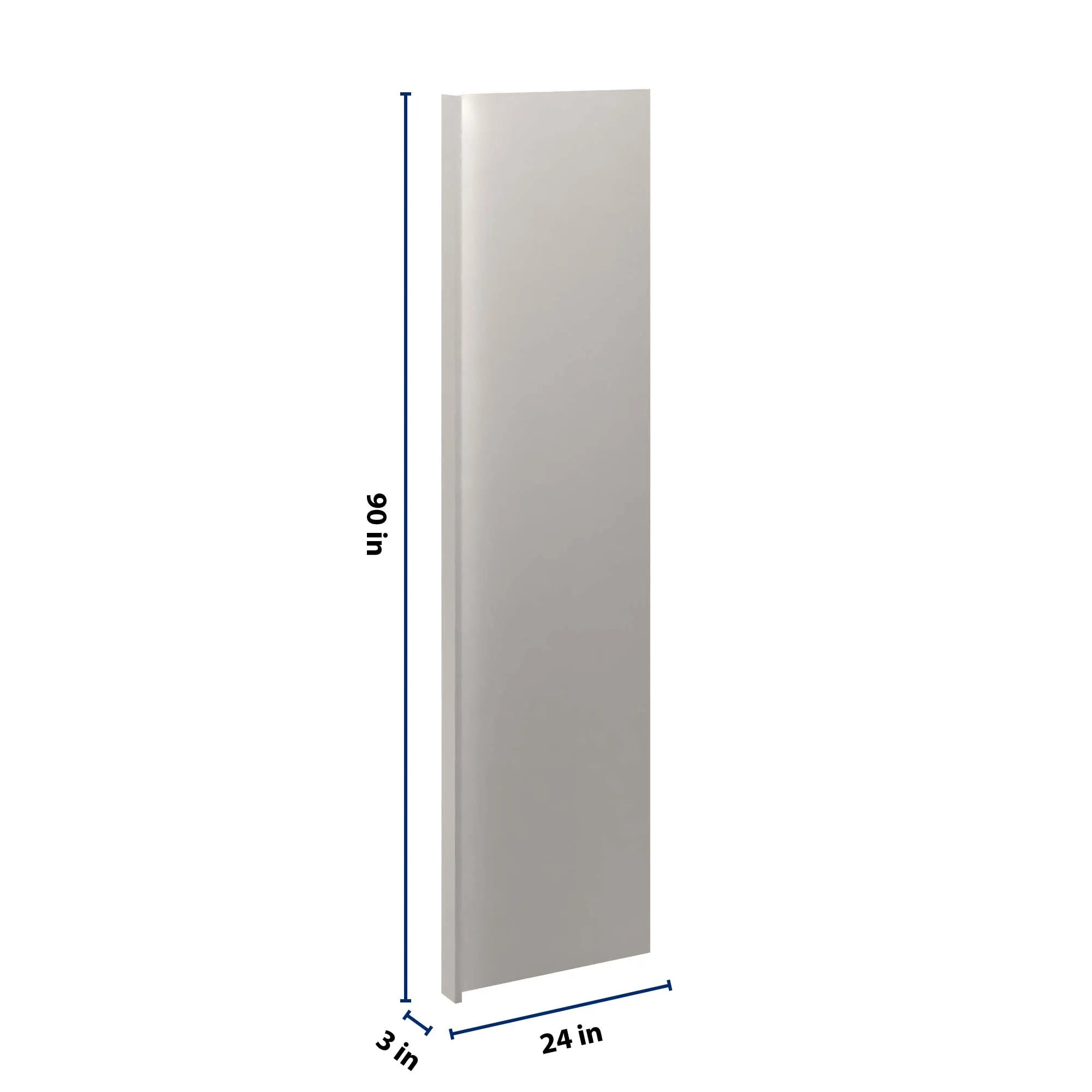 cnc luxor 5 piece misty grey 3 w x 90 h x 24 d refrigerator end panel