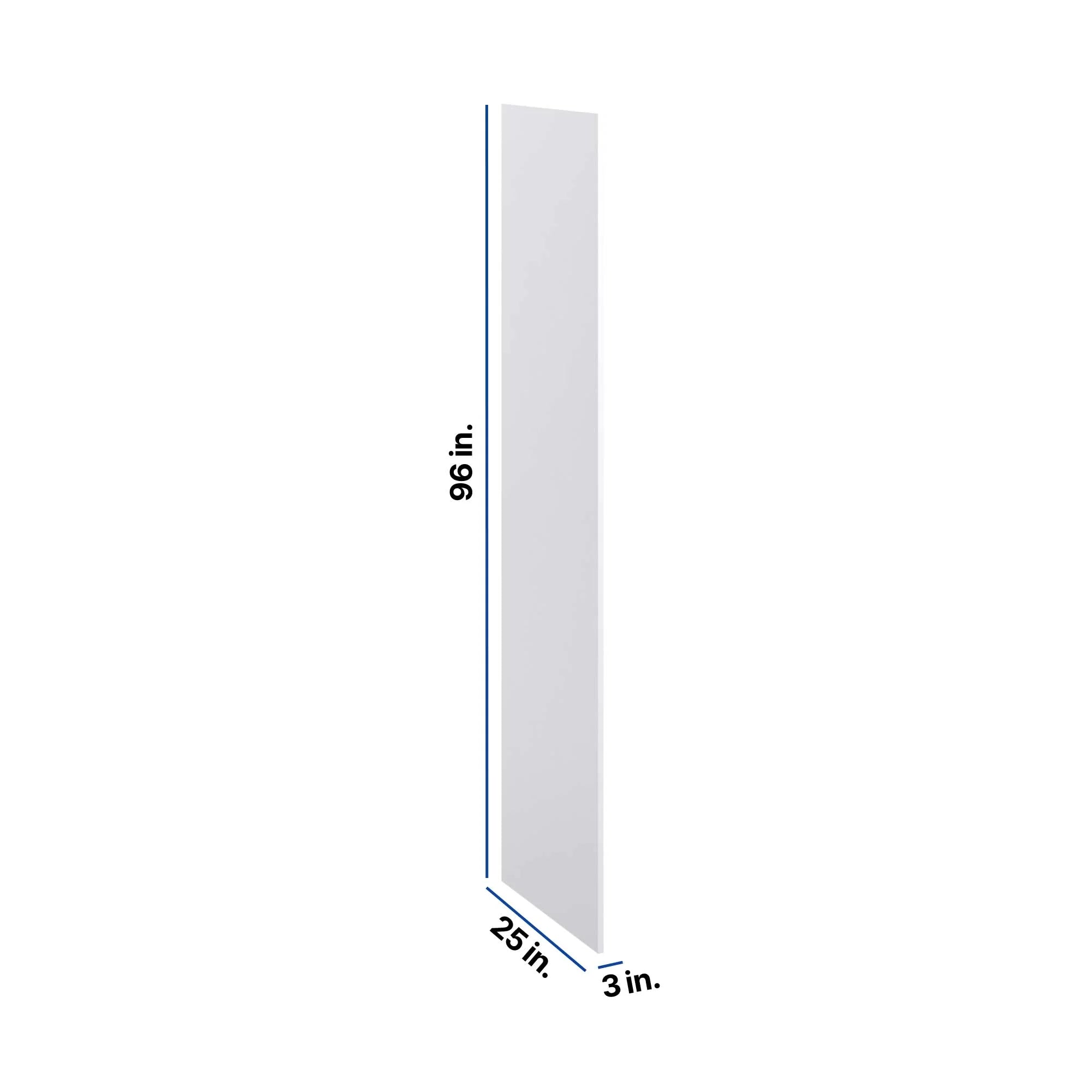 Modernform Cabinet Matte White 3/4" W X 96" H X 25" D Refrigerator End Panel