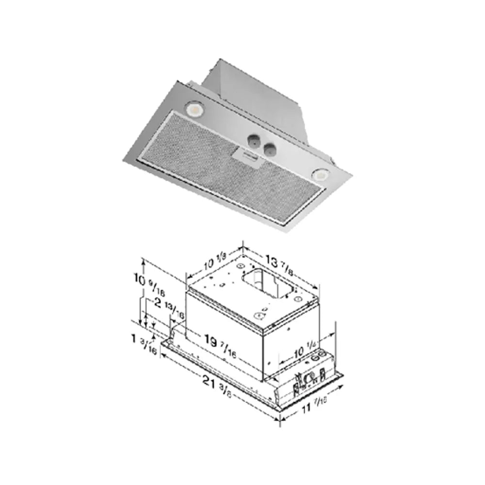 Fabuwood Allure Onyx Cobblestone 400 CFM Stainless Ventilator