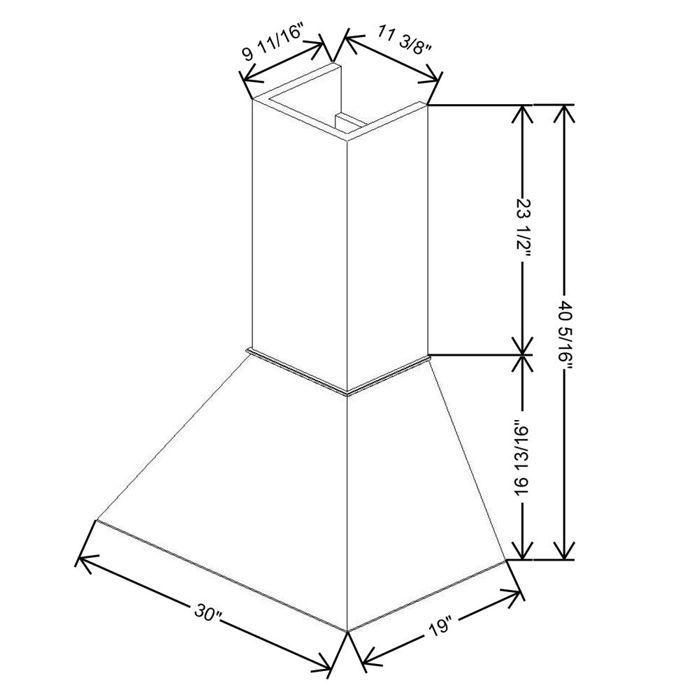 Fabuwood Allure Luna Dove 30"W Euro Hood