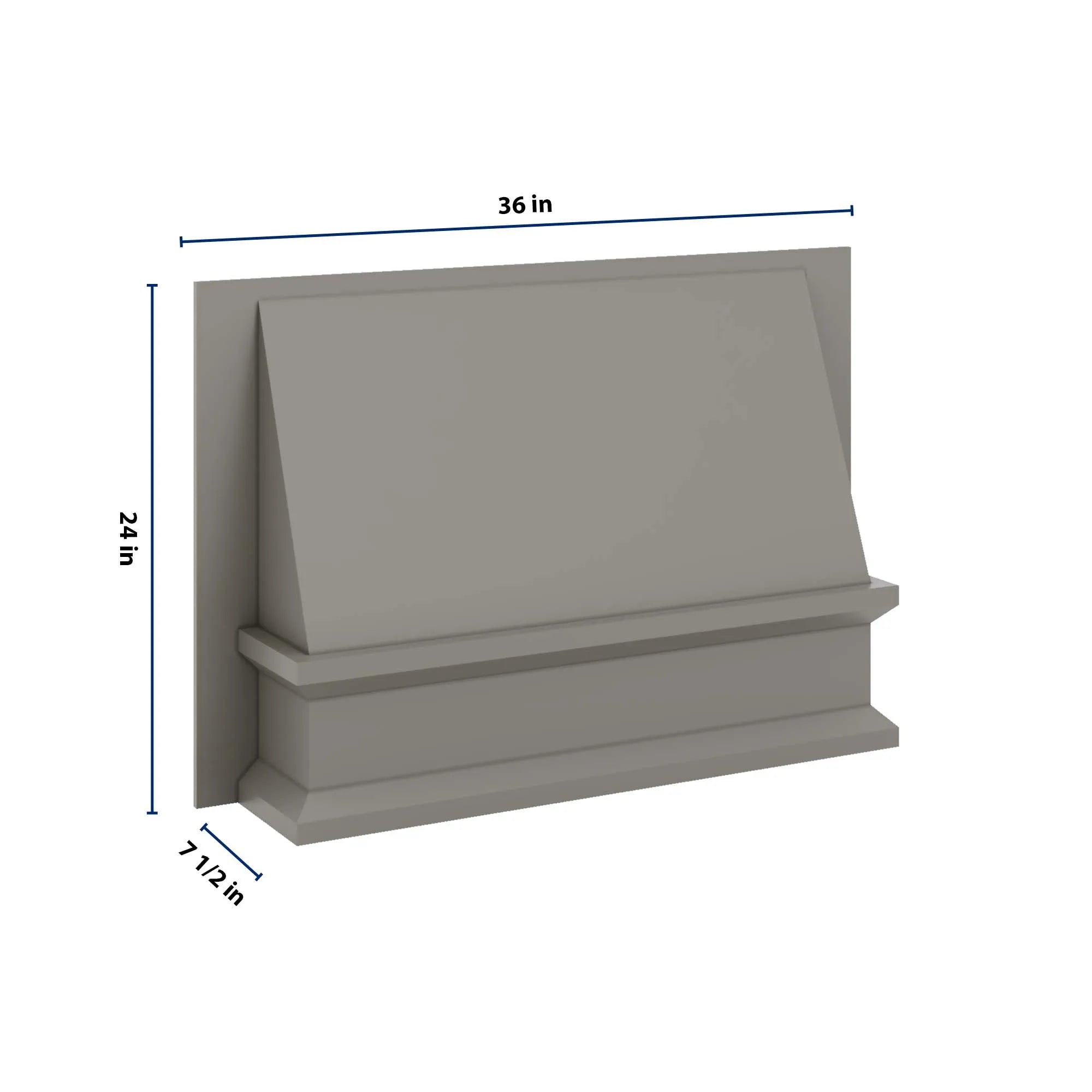 J&K Greige K3 Range Wood Hood 36" W x 24" H
