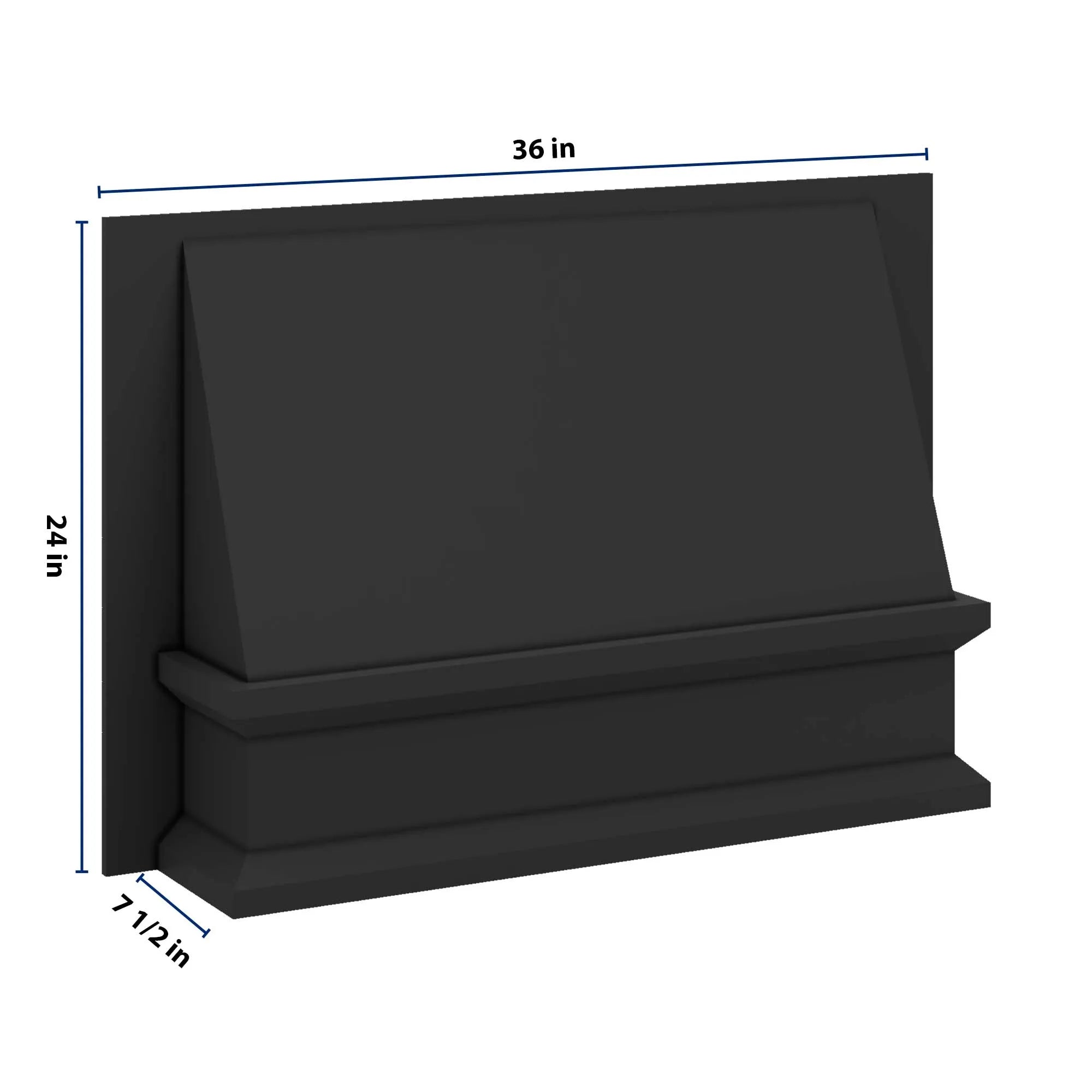 J&K Charcoal E2 Range Wood Hood 36" W x 24" H