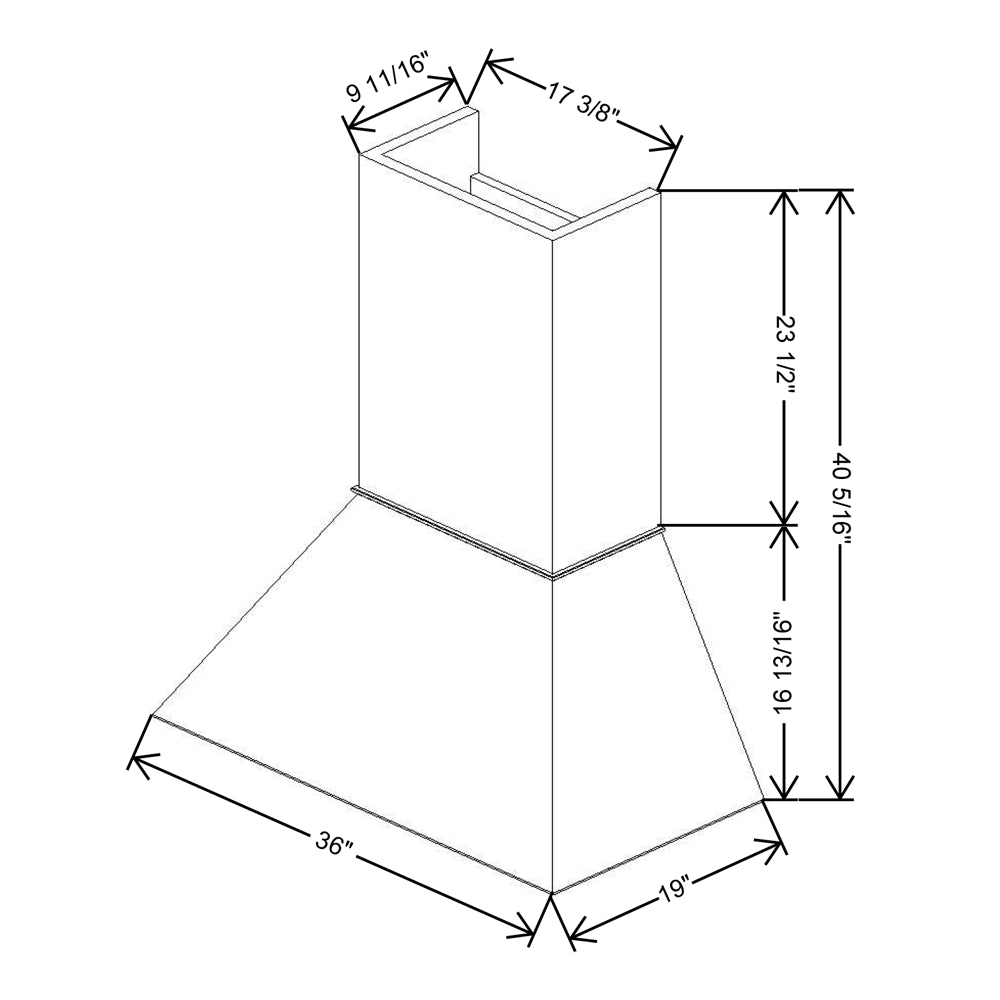 Fabuwood Allure Fusion Oyster 36"W Timber Euro Hood