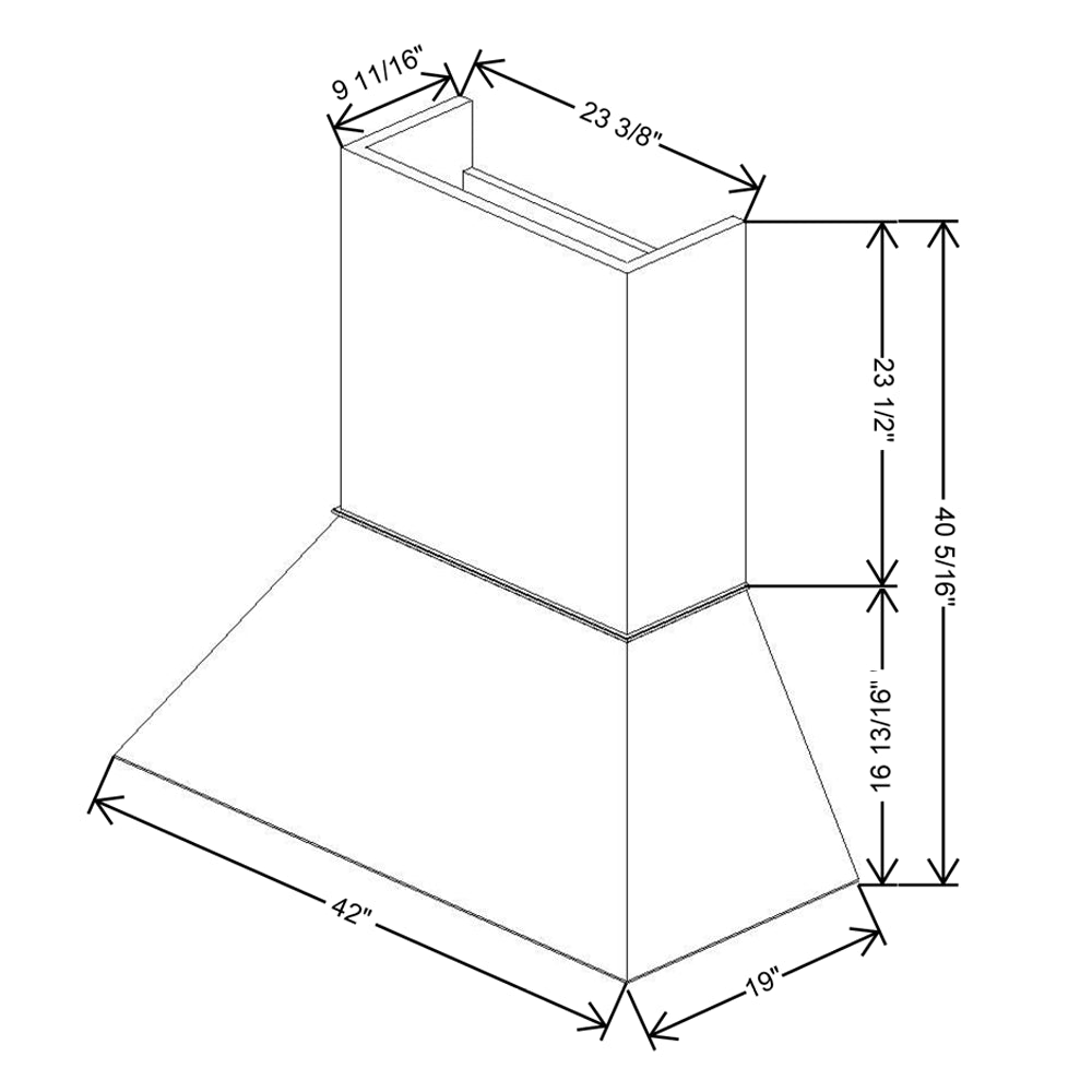 Fabuwood Allure Luna Kona 42"W Kona Euro Hood