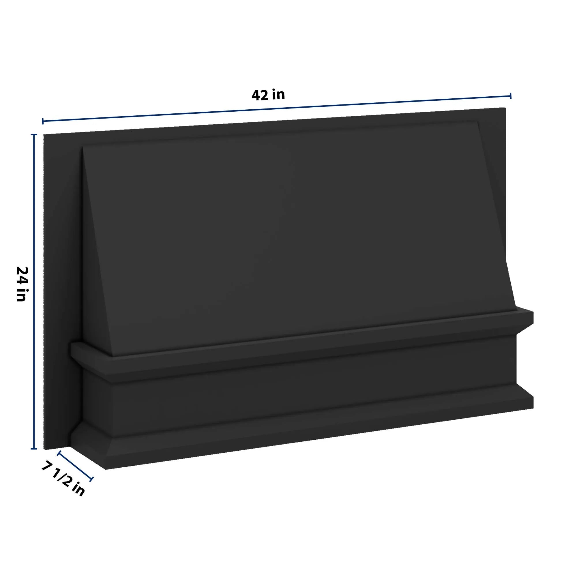 J&K Charcoal E2 Range Wood Hood 42" W x 24" H