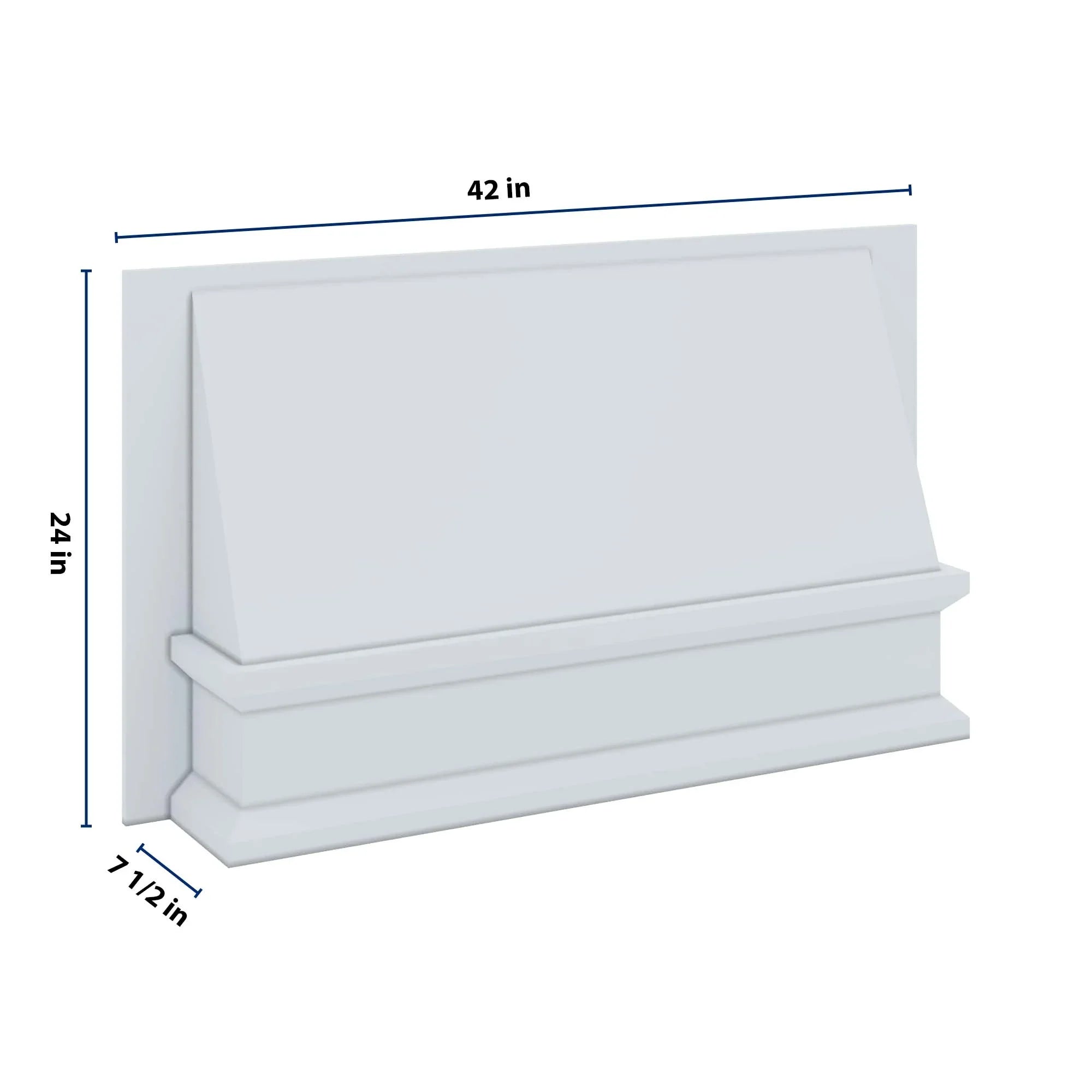 J&K White Shaker S8 Range Wood Hood 42" W x 24" H