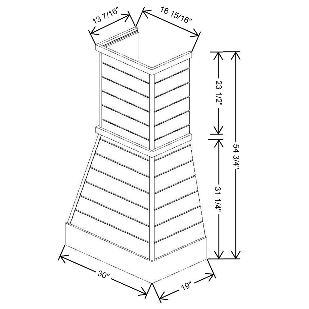 Fabuwood Allure Luna Dove 30"W Farmhouse Hood