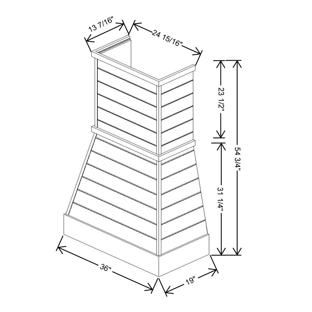 Fabuwood Allure Fusion Oyster 36"W Farmhouse Hood