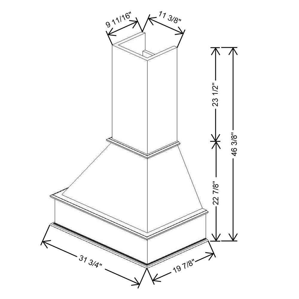 Fabuwood Allure Luna Dove 30"W Walnut Signature Hood