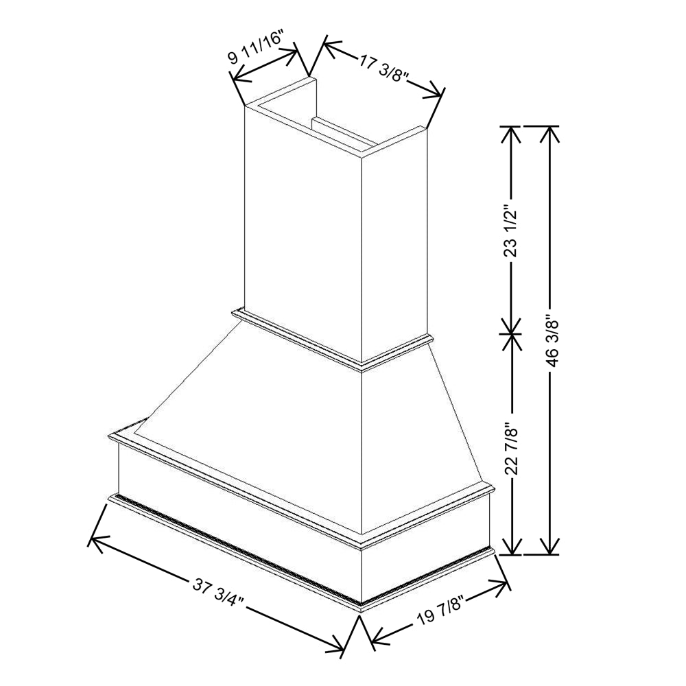 Fabuwood Allure Galaxy Indigo 36"W Signature Hood