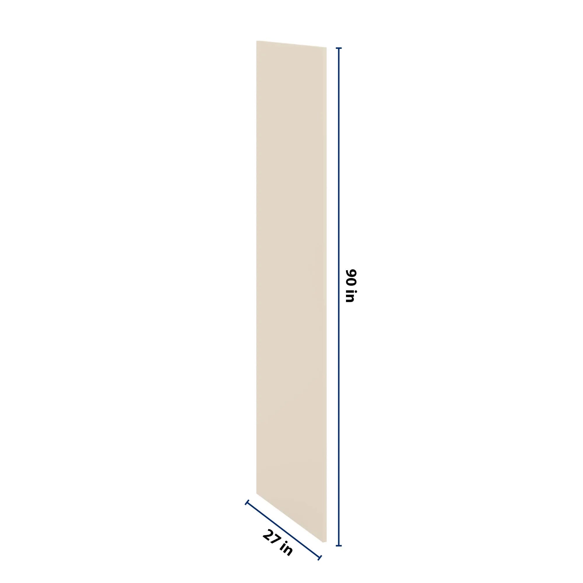 J&K Pearl Glazed H9 Refrigerator Panel 3/4" W x 90" H x 27" D