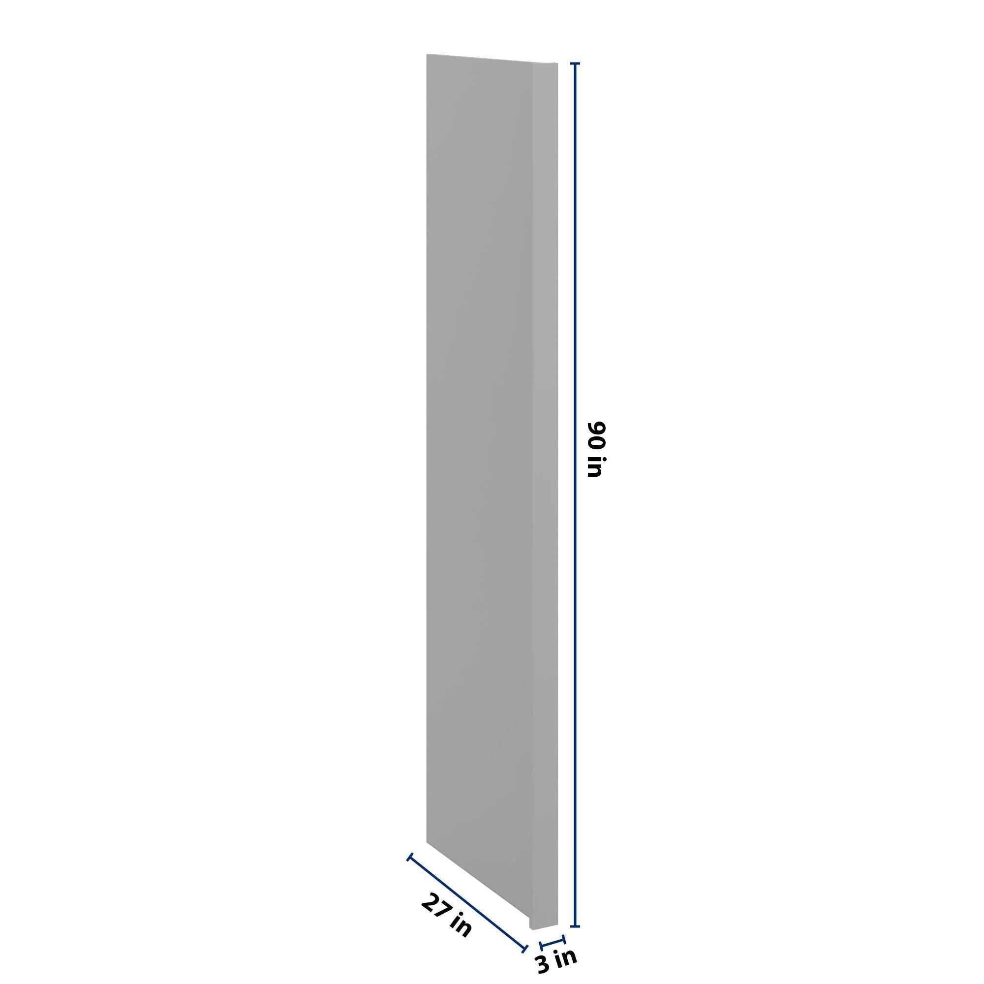 J&K Castle Grey S5 Refrigerator Panel 3/4" W x 90" H x 27" D