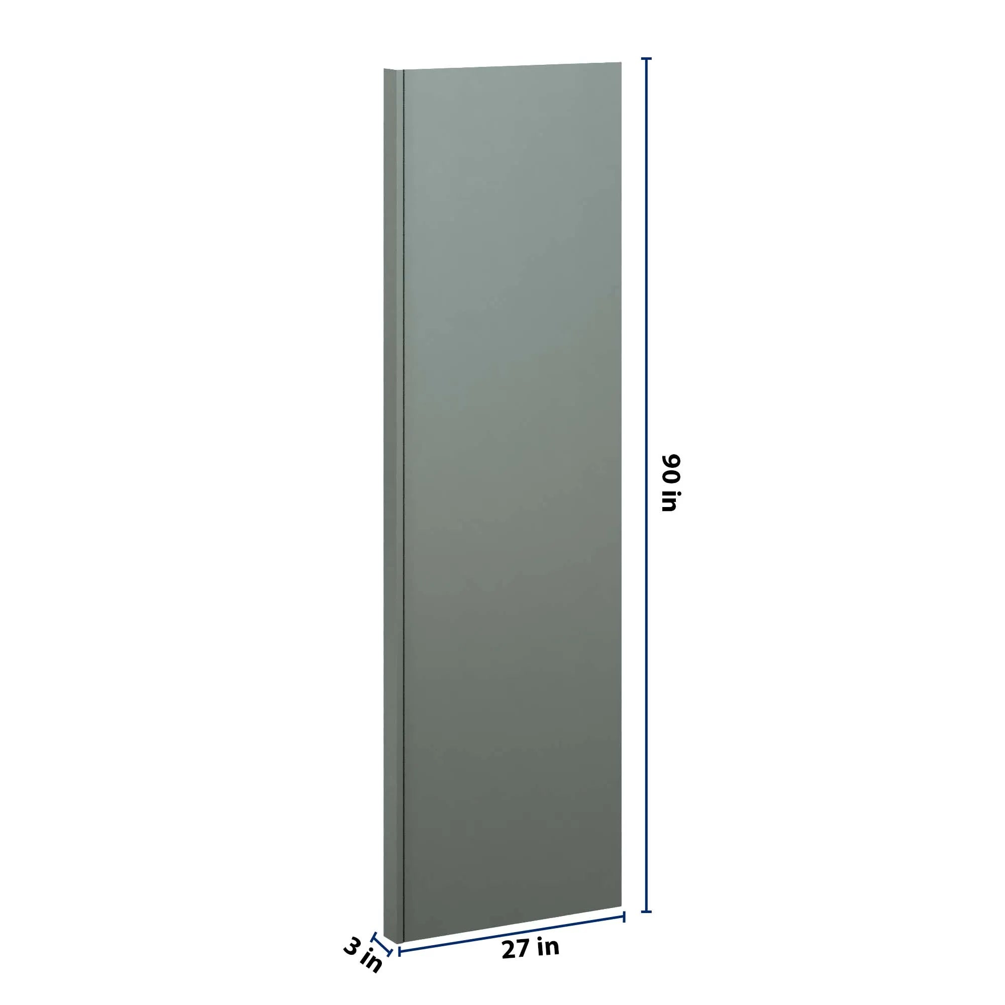 J&K Sage E3 Refrigerator Panel w/Return Filler 3" W x 90" H x 27" D