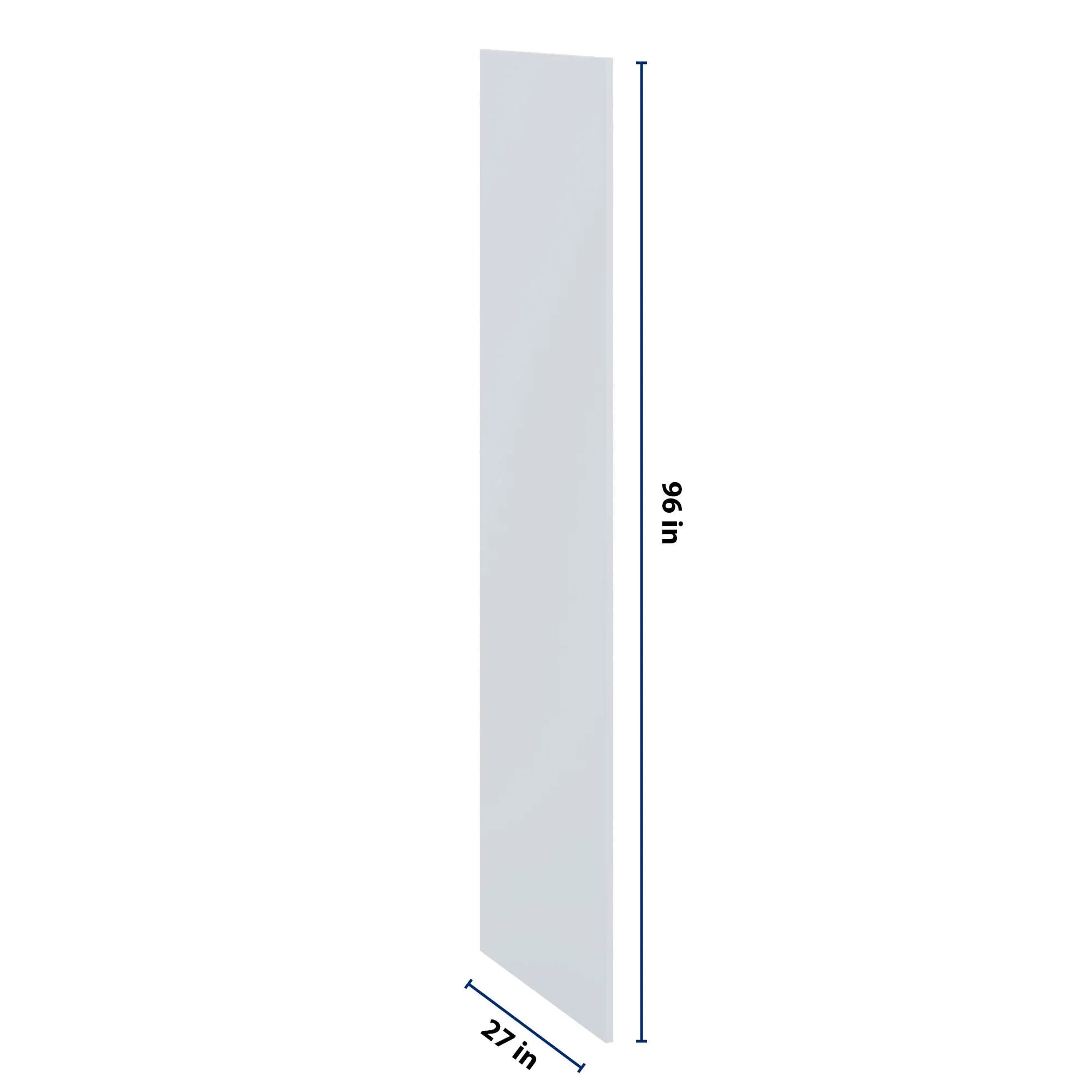 J&K White Shaker S8 Refrigerator Panel 3/4" W x 96" H x 27" D