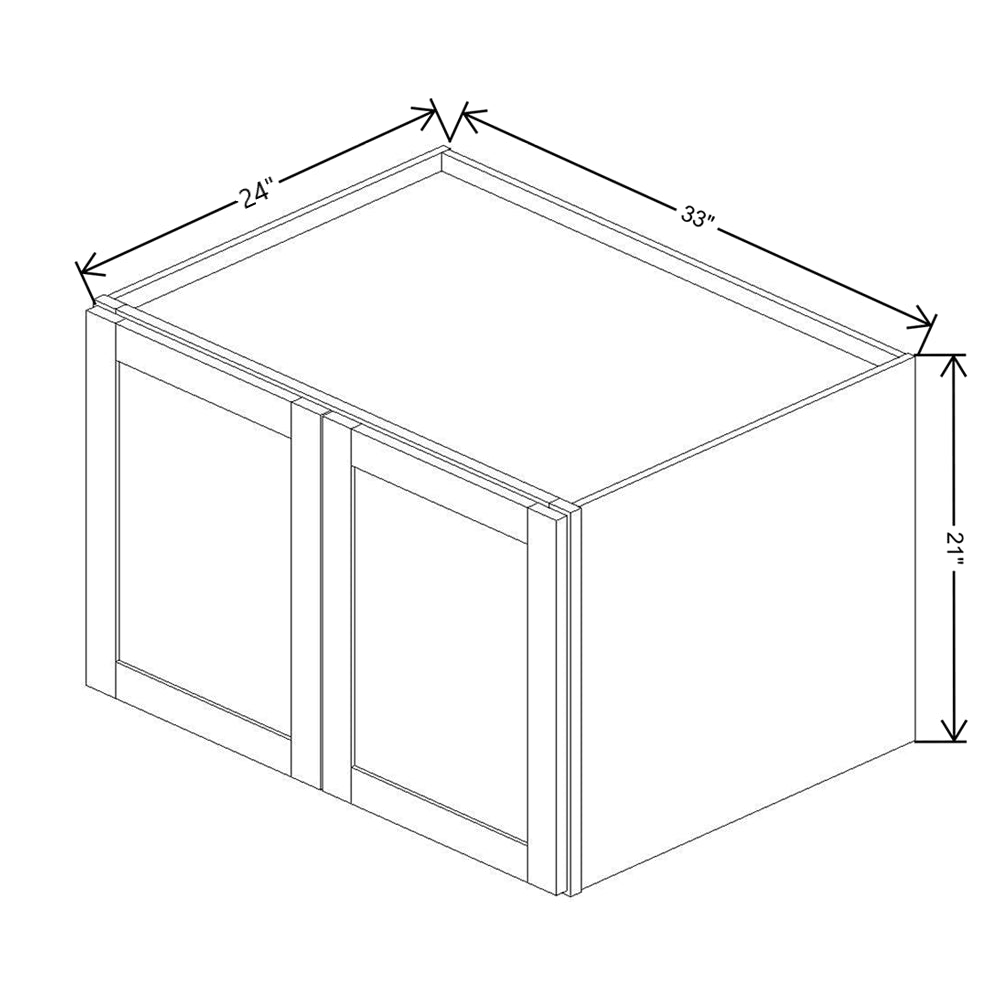 Wolf Classic Dartmouth 5-piece White Paint 33"W X 21"H Refrigerator Wall Cabinet