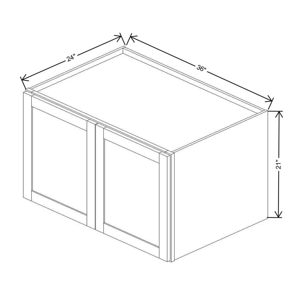 Wolf Classic Berwyn Opal Paint 36"W X 21"H Refrigerator Wall Cabinet