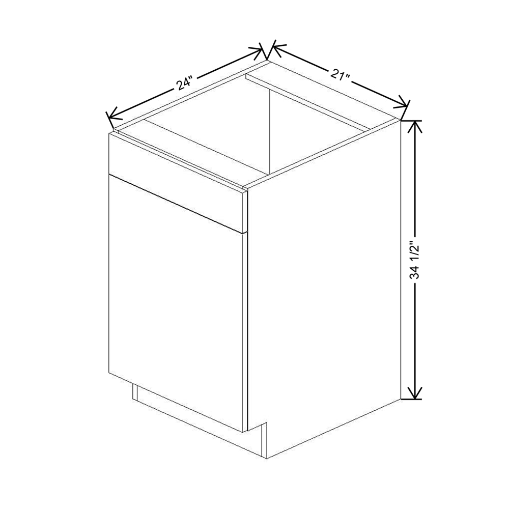 CNC Luxor Harvest 21" W 1 Drawer Front 1 Door Sink Base