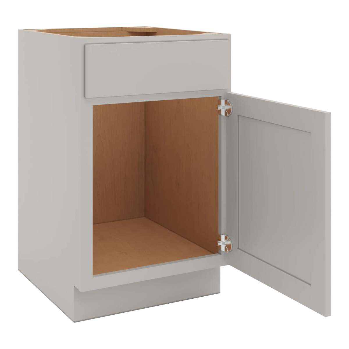 cnc luxor misty grey 21 w 1 drawer front 1 door sink base