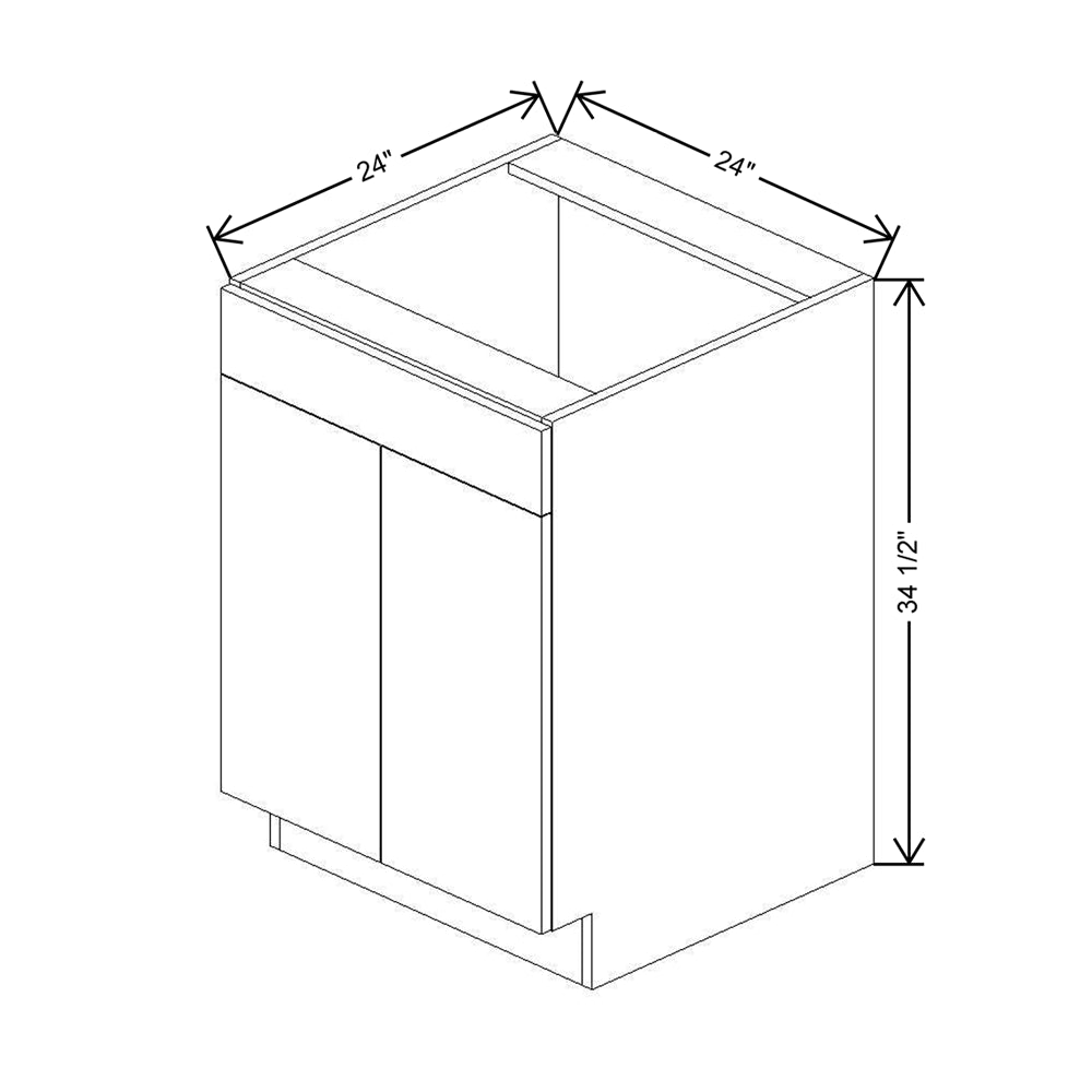 CNC Concord Fashion Ocean 24" W 1 Drawer Front Double Door Sink Base Cabinet