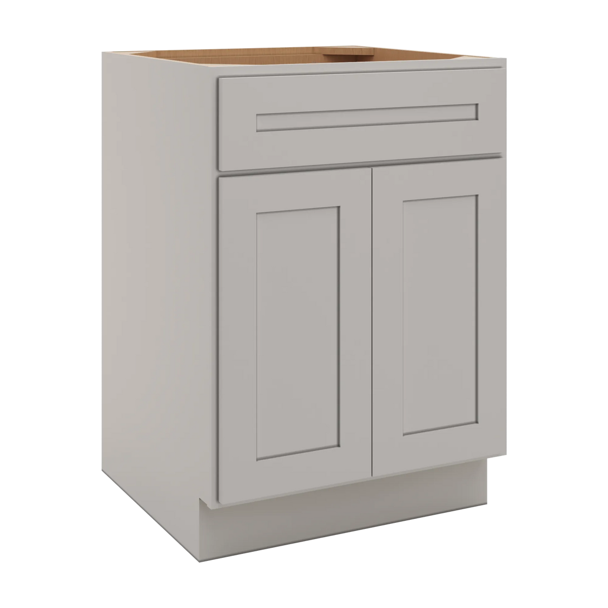 CNC Luxor 5-Piece Misty Grey 24" W 1 Drawer Front Double Door Sink Base Cabinet