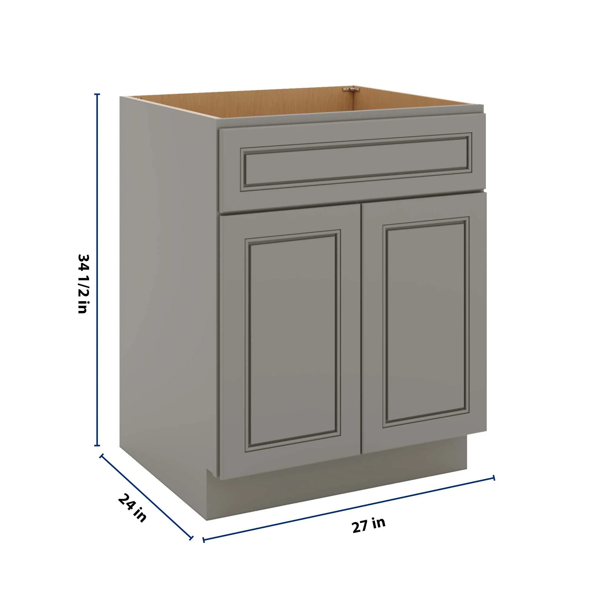 J&K Greige K3 Sink Base - 27" W