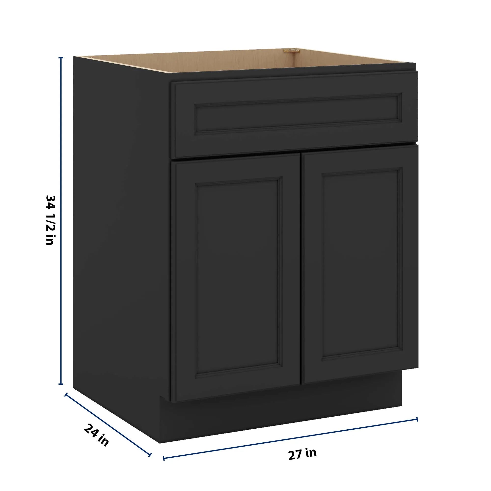 J&K Charcoal E2 Sink Base - 27" W