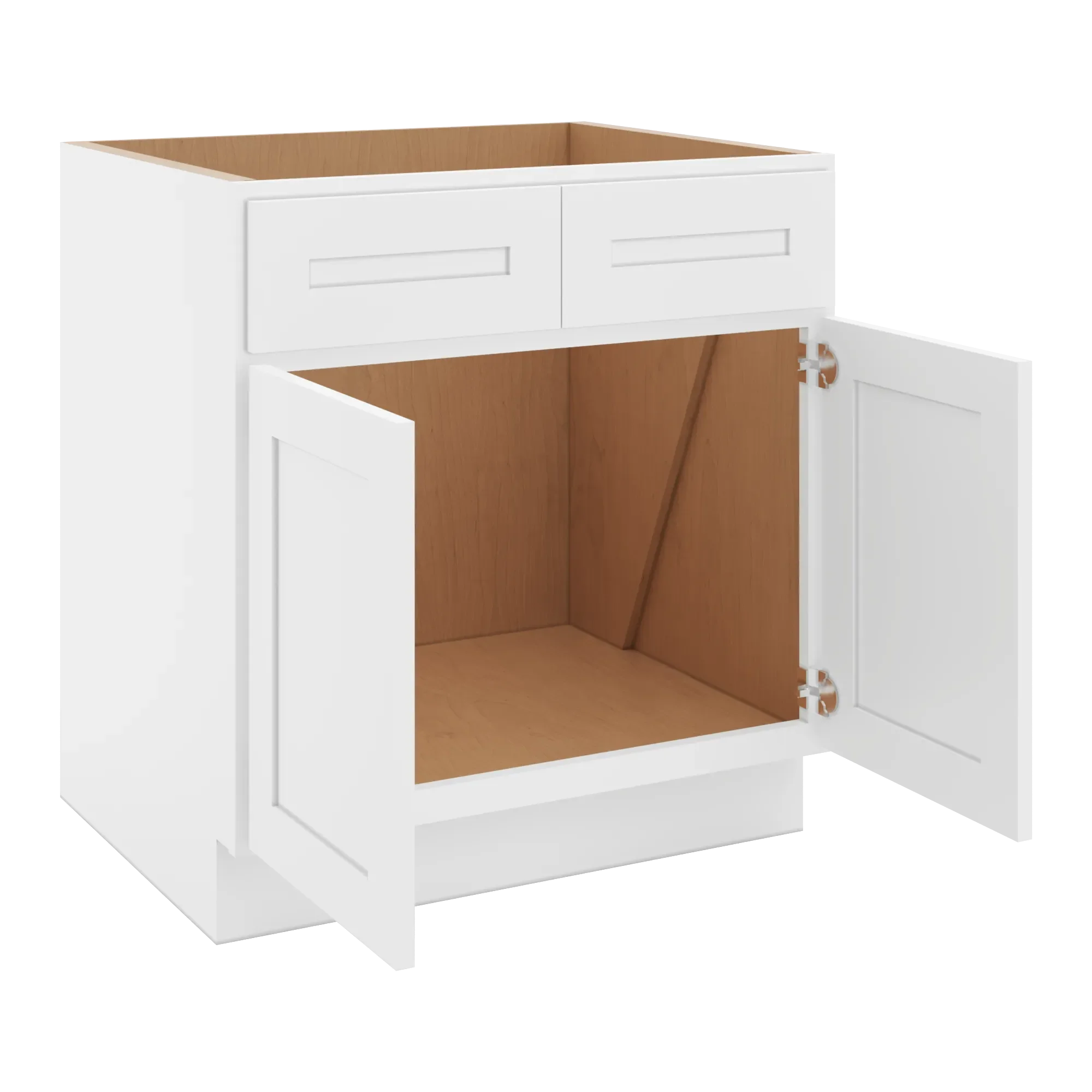 cnc luxor 5 piece white 30 w double door removable sink base cabinet