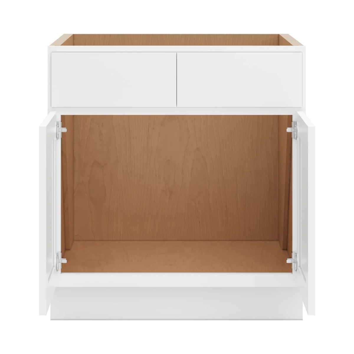 cnc luxor white 30 w double door removable sink base cabinet
