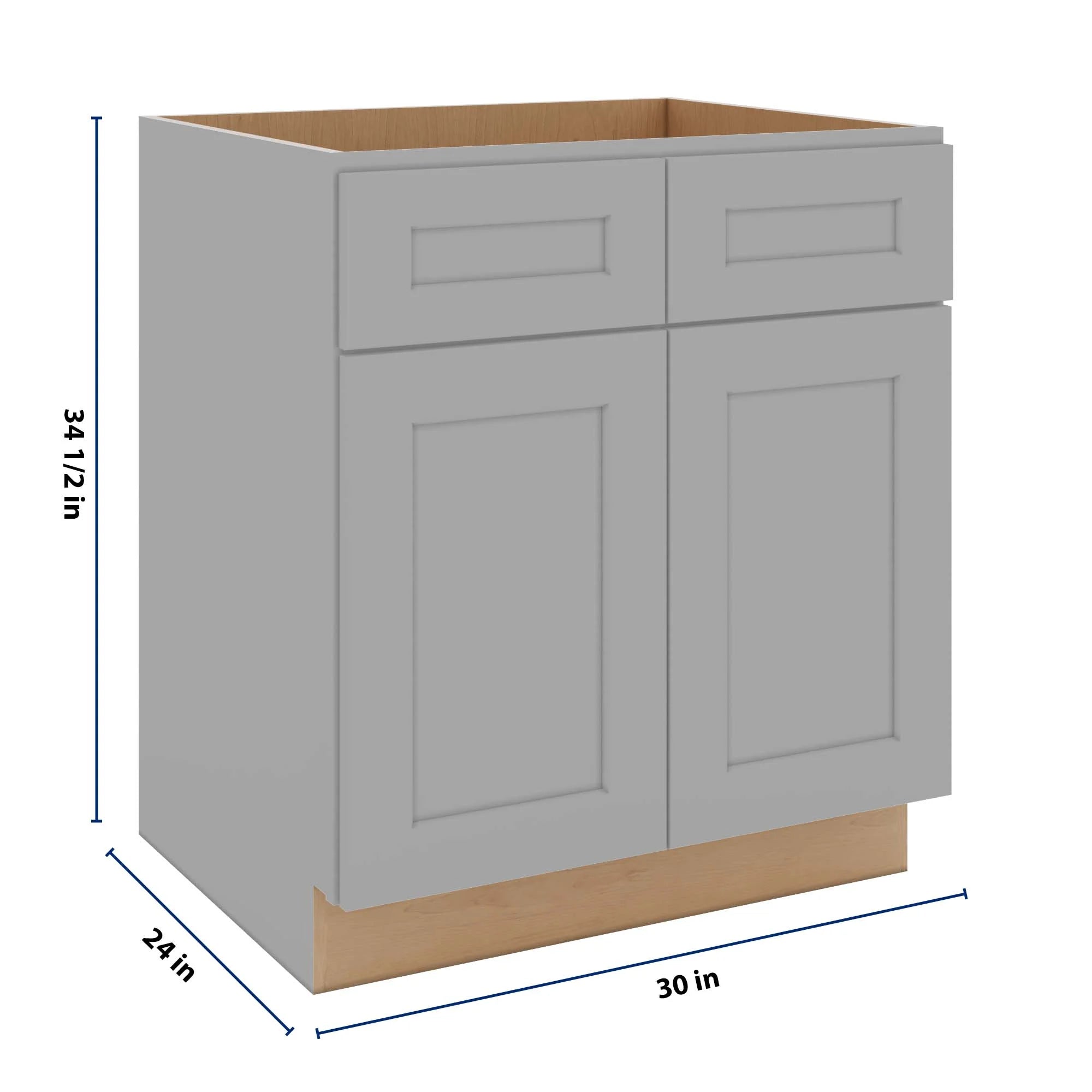 J&K Castle Grey S5 Sink Base -30" W