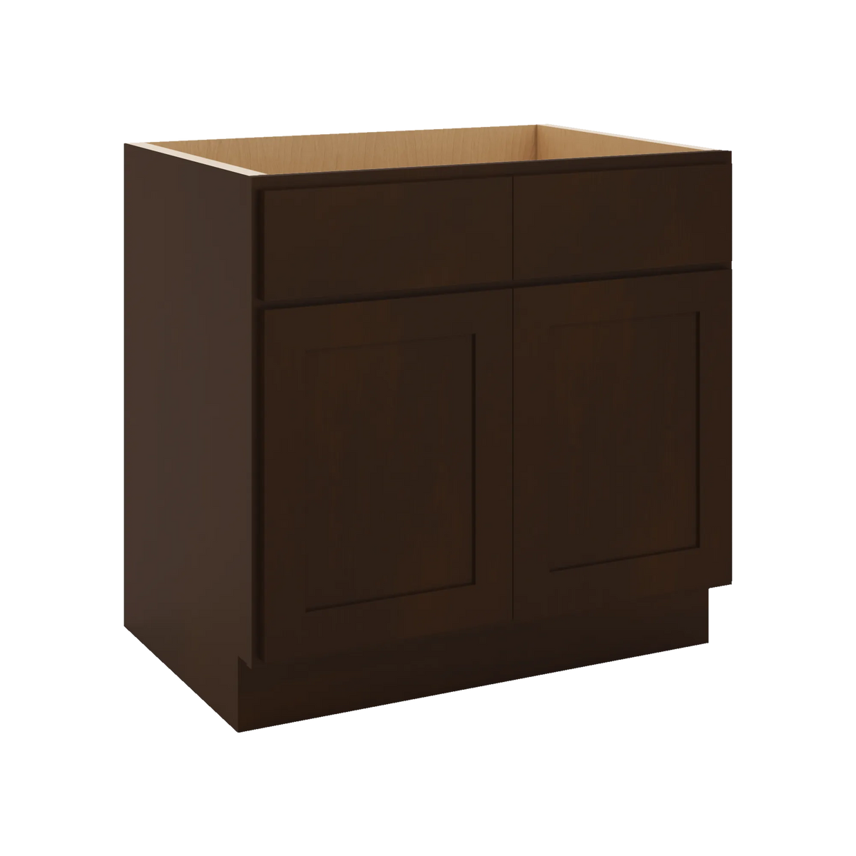 CNC Luxor 5-Piece Espresso 33" W Double Door Removable Sink Base Cabinet