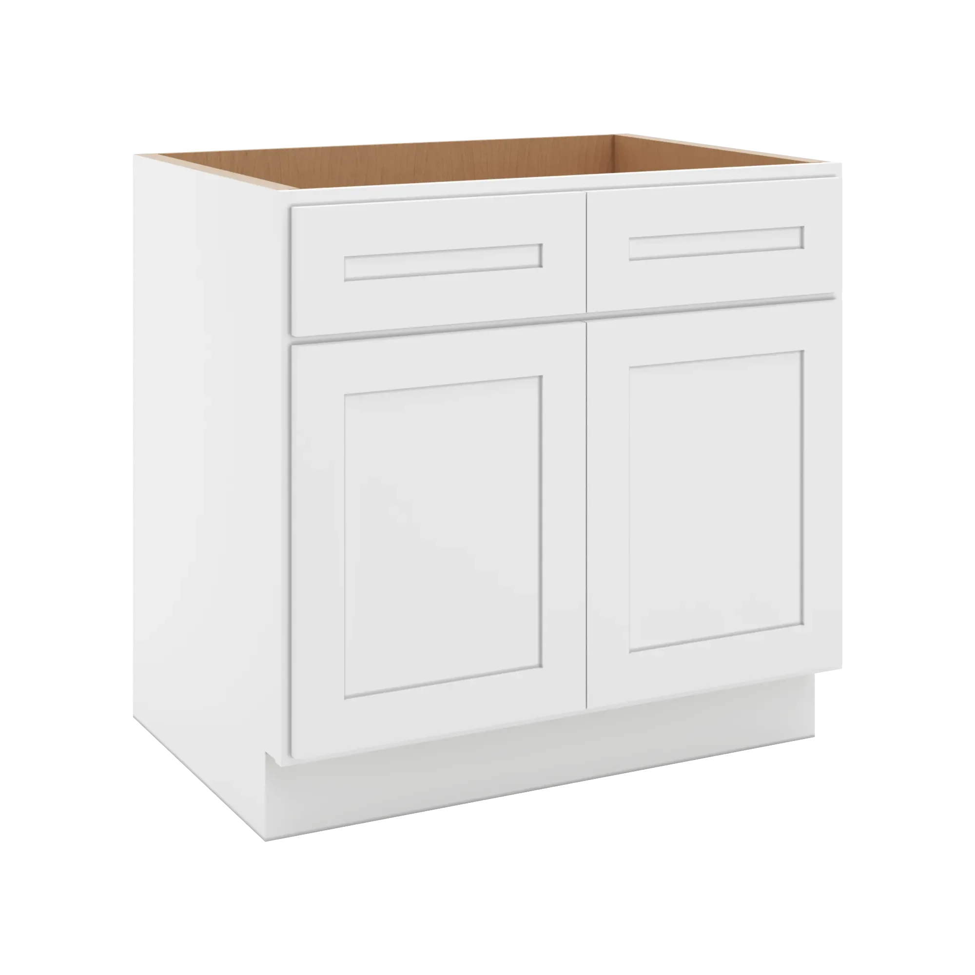 cnc luxor 5 piece white 33 w double door removable sink base cabinet