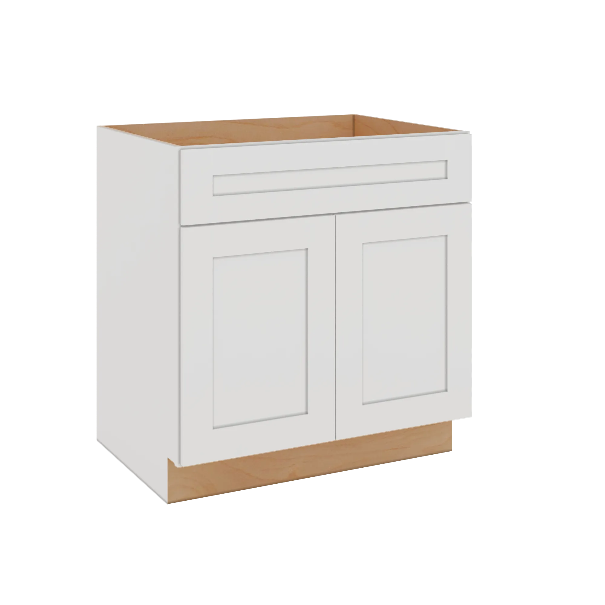 Modernform Cabinet White Shaker 33" W X 34 1/2" H X 24" D Double Door Sink Base Cabinet