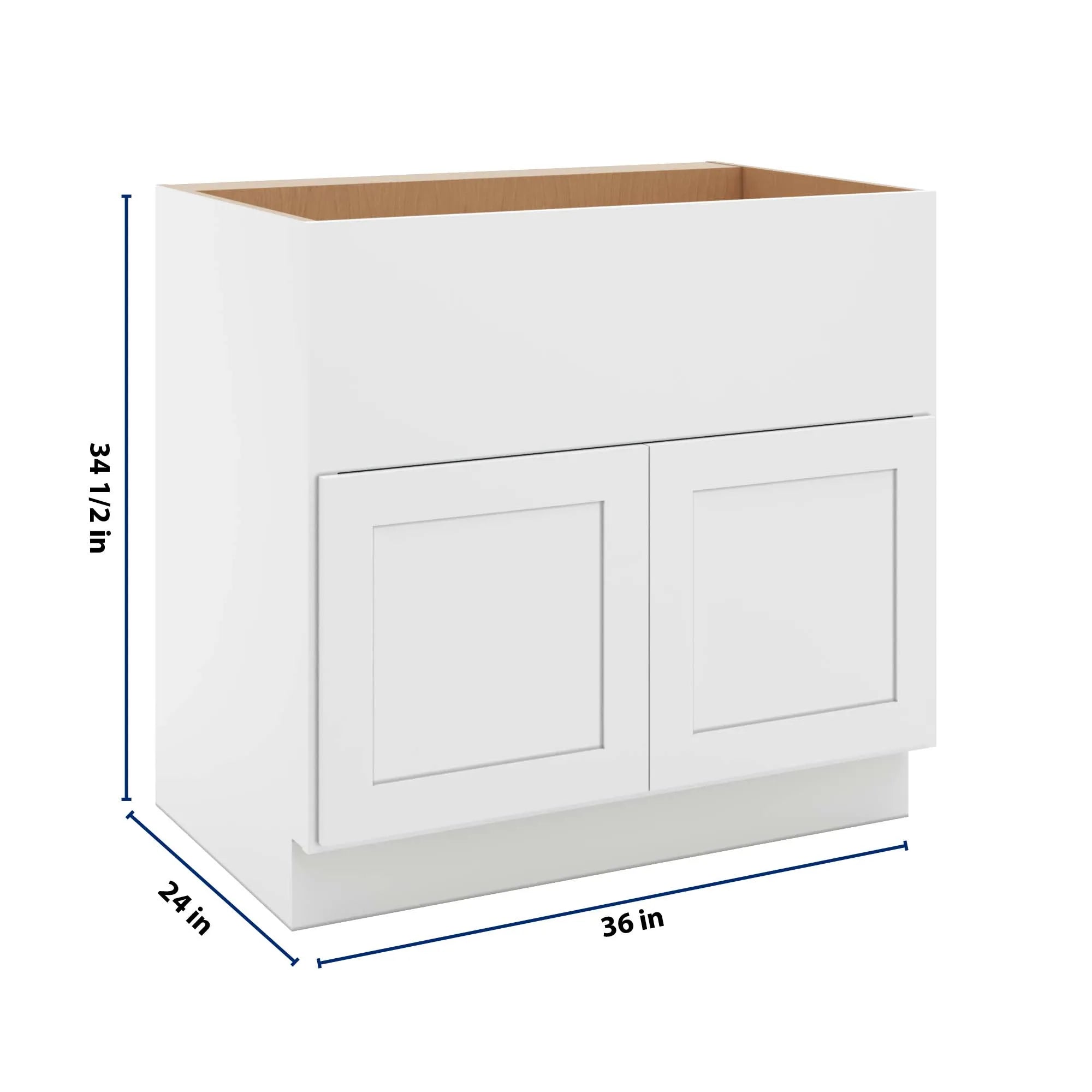 cnc luxor 5 piece white 36 w double door farm sink base cabinet