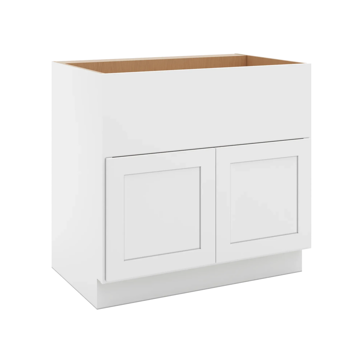 cnc luxor white 36 w double door farm sink base cabinet