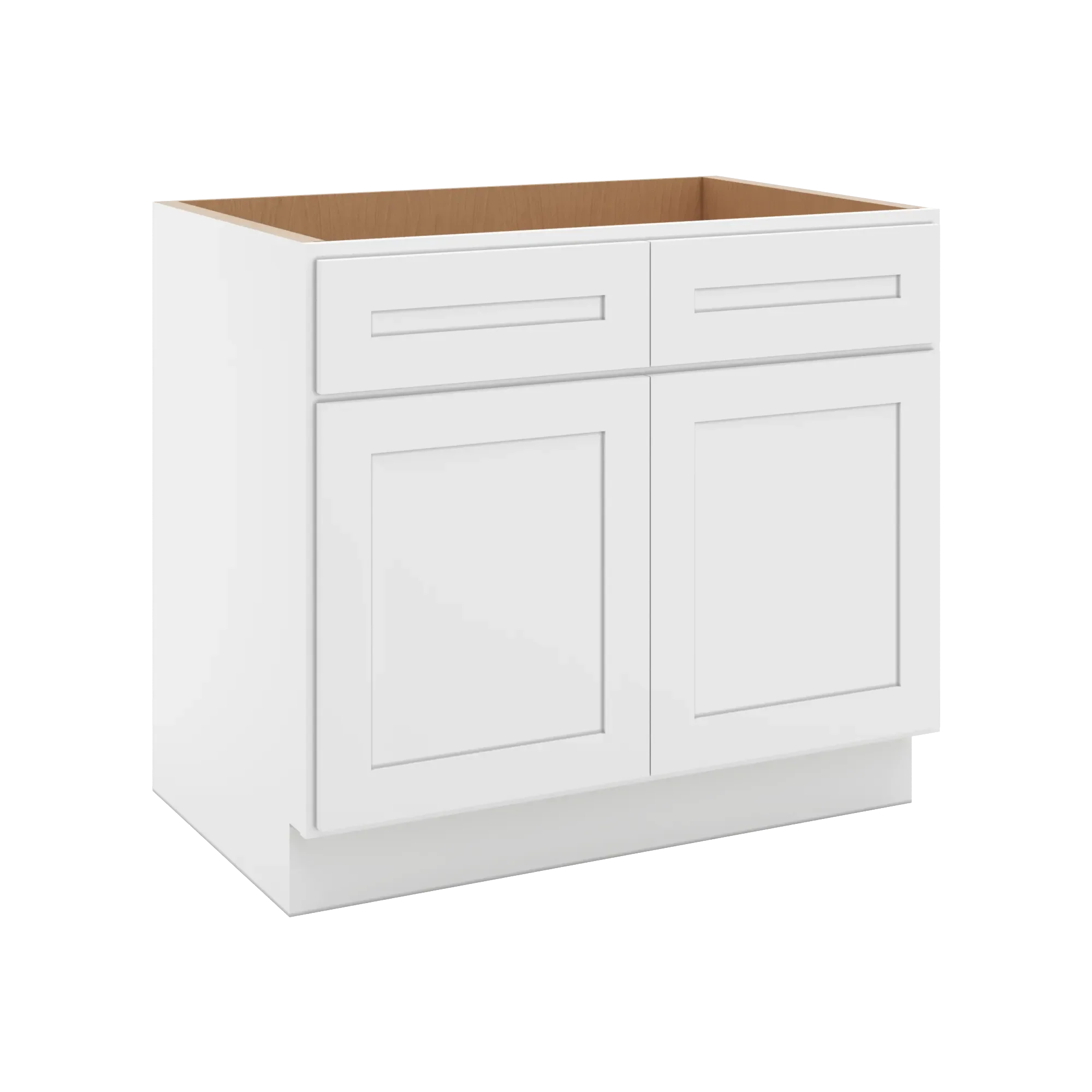 cnc luxor 5 piece white 36 w double door removable sink base cabinet